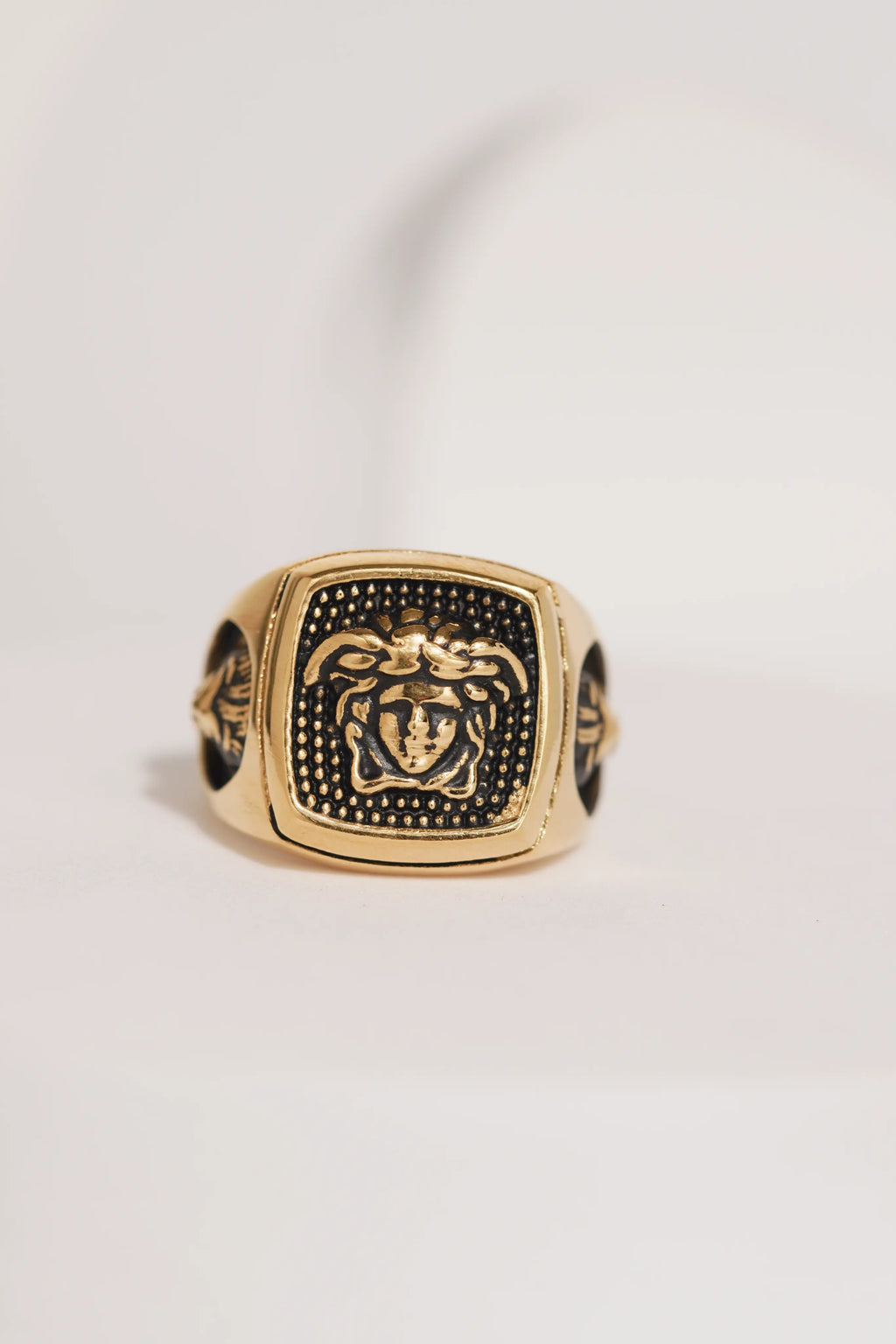 Fancy Oxidised Stainless Steel Ring For Men worldjewel.in men's ring