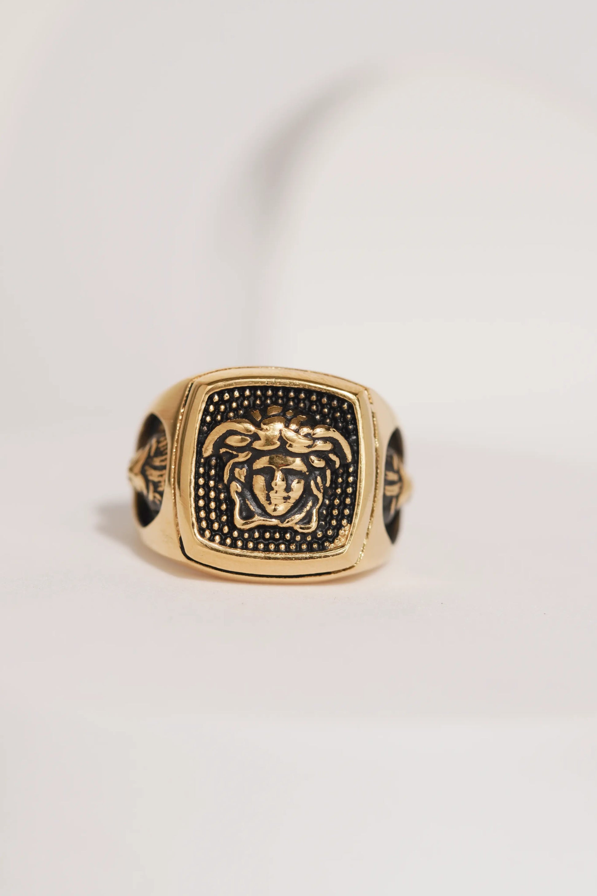 Fancy Oxidised Stainless Steel Ring For Men worldjewel.in men's ring
