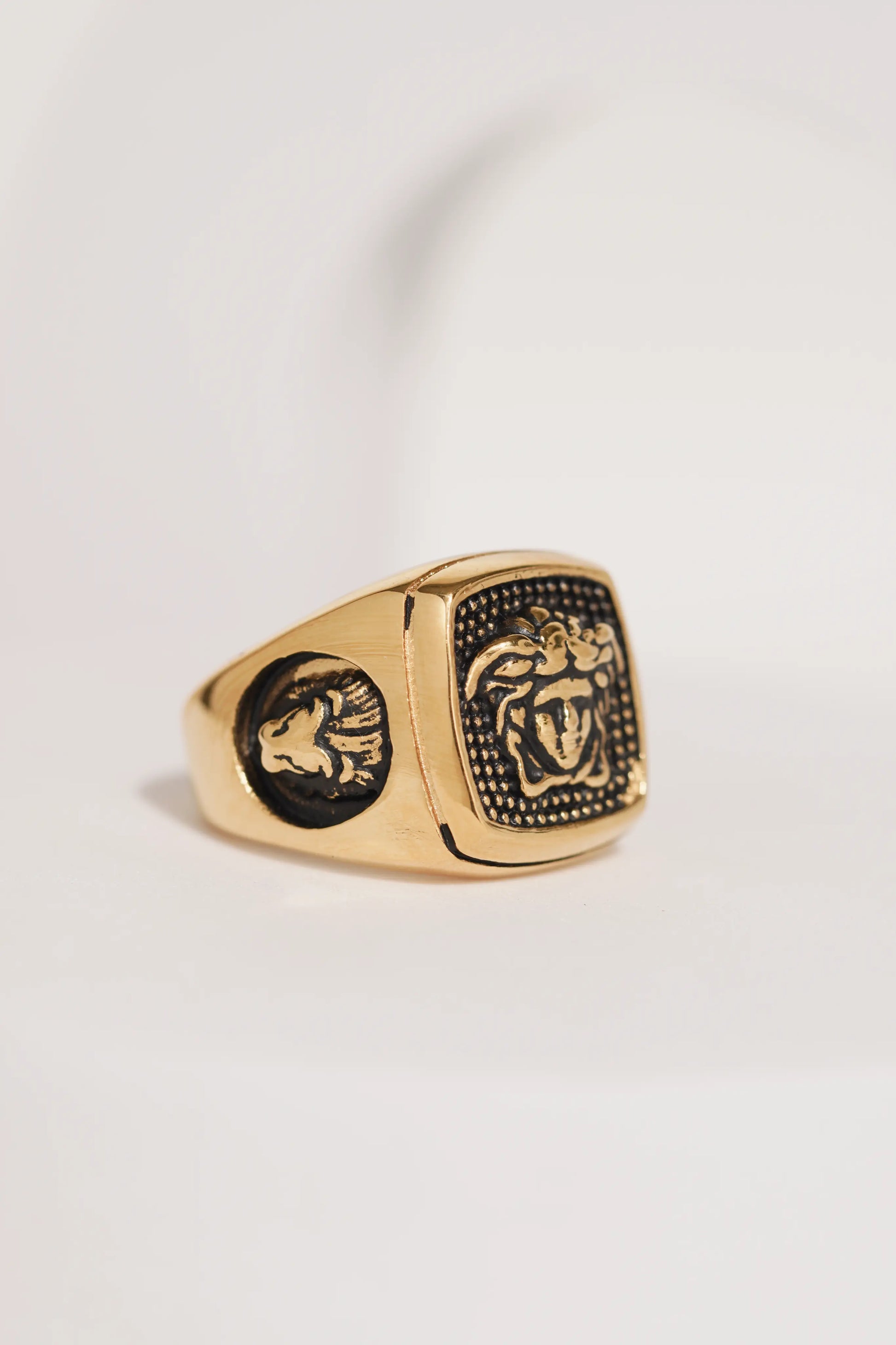 Fancy Oxidised Stainless Steel Ring For Men worldjewel.in men's ring
