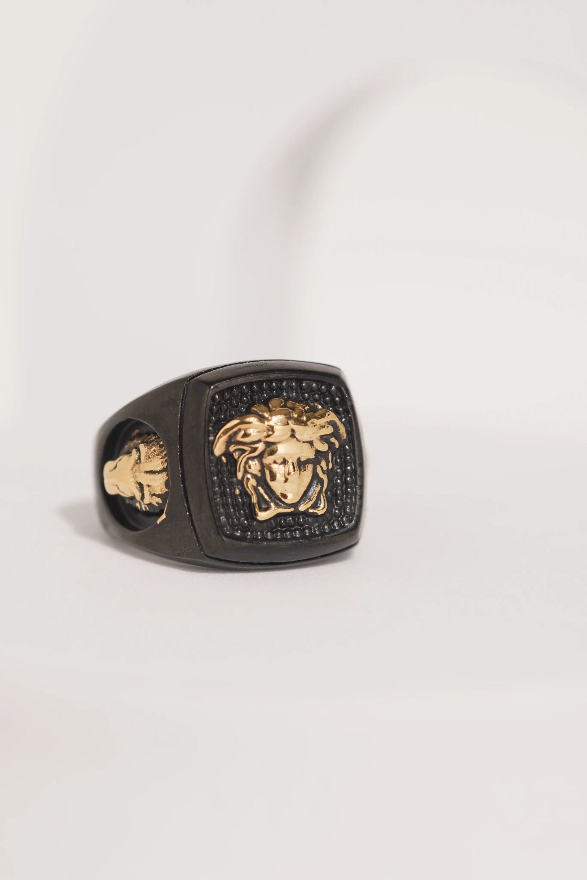 Fancy Oxidised Stainless Steel Ring For Men worldjewel.in men's ring