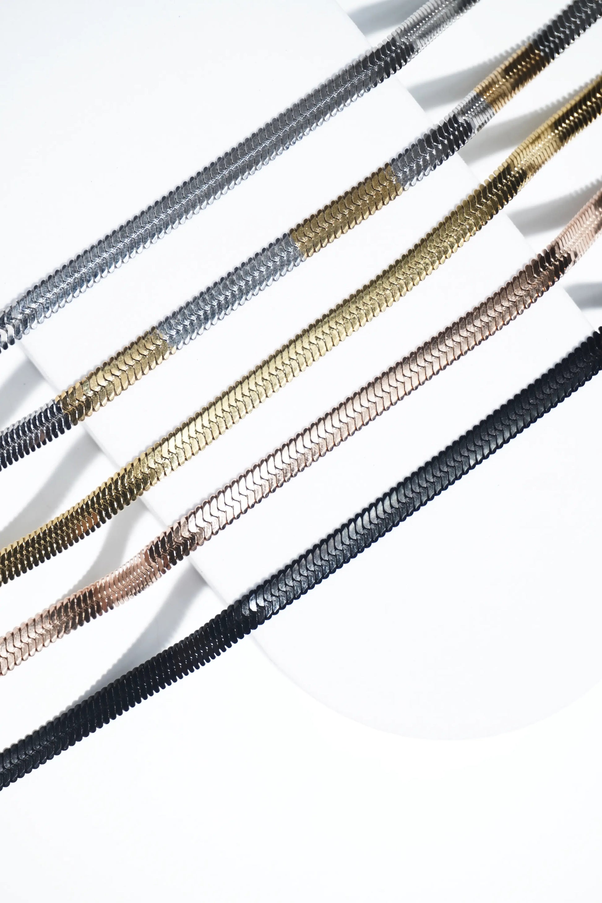 Flat snake chain | Stainless Steel chain for men's | 22inch | Anti-Tarnish. worldjewel.in Men's chain