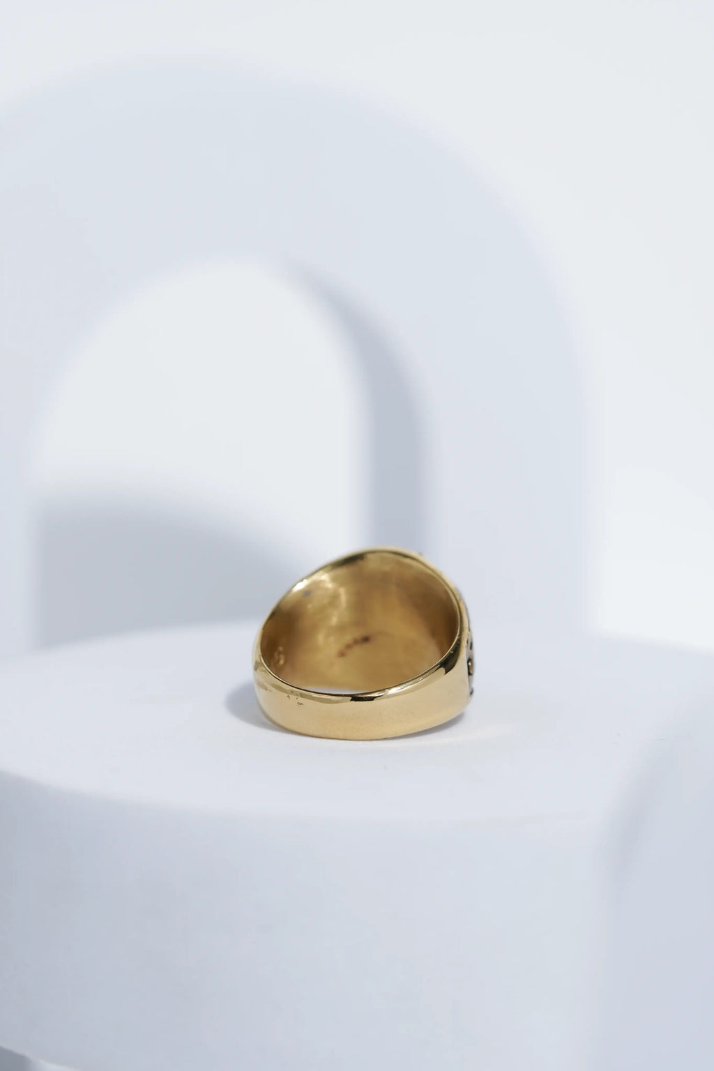 Flowar Golden Ring For Men worldjewel.in men's ring