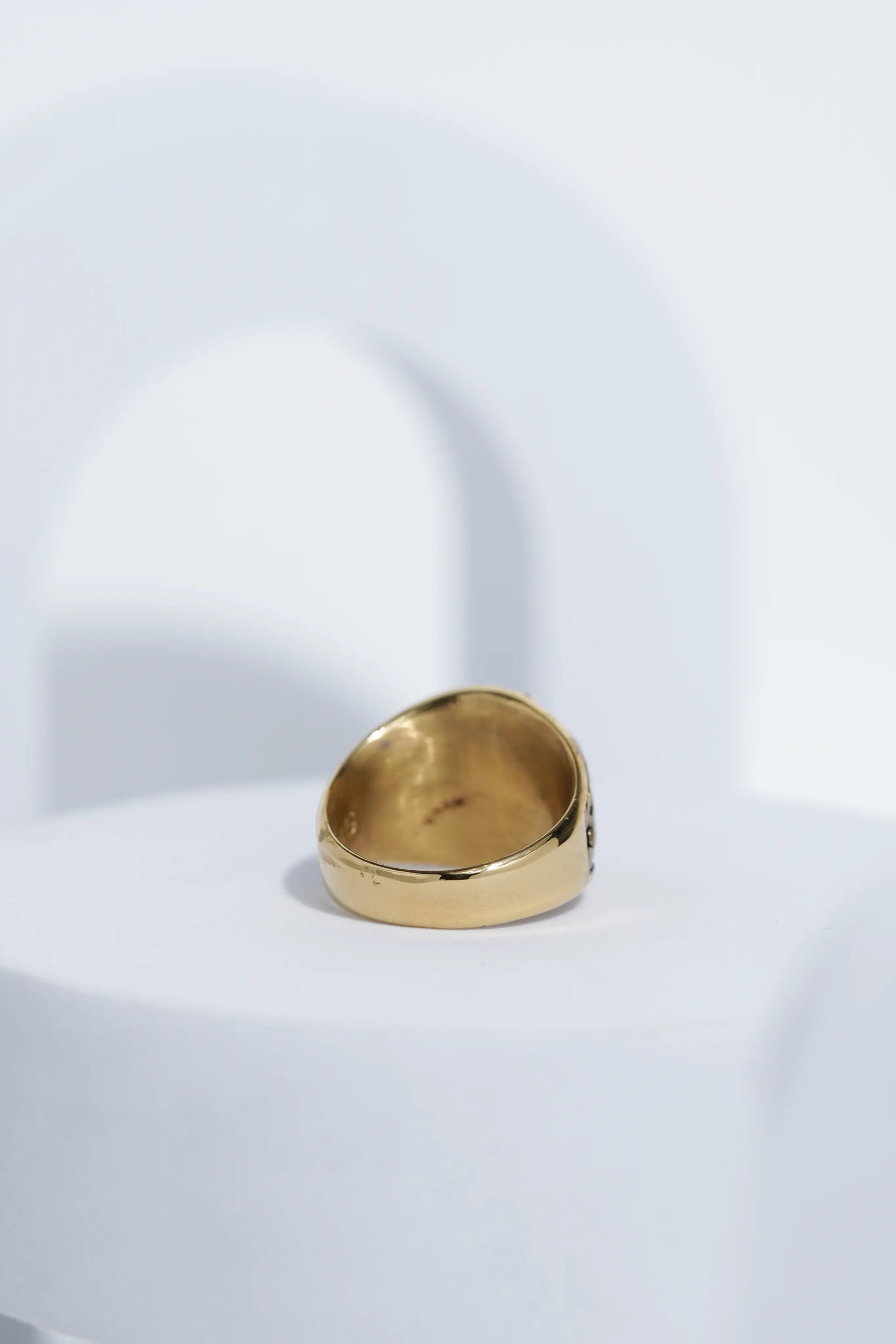 Flowar Golden Ring For Men worldjewel.in men's ring