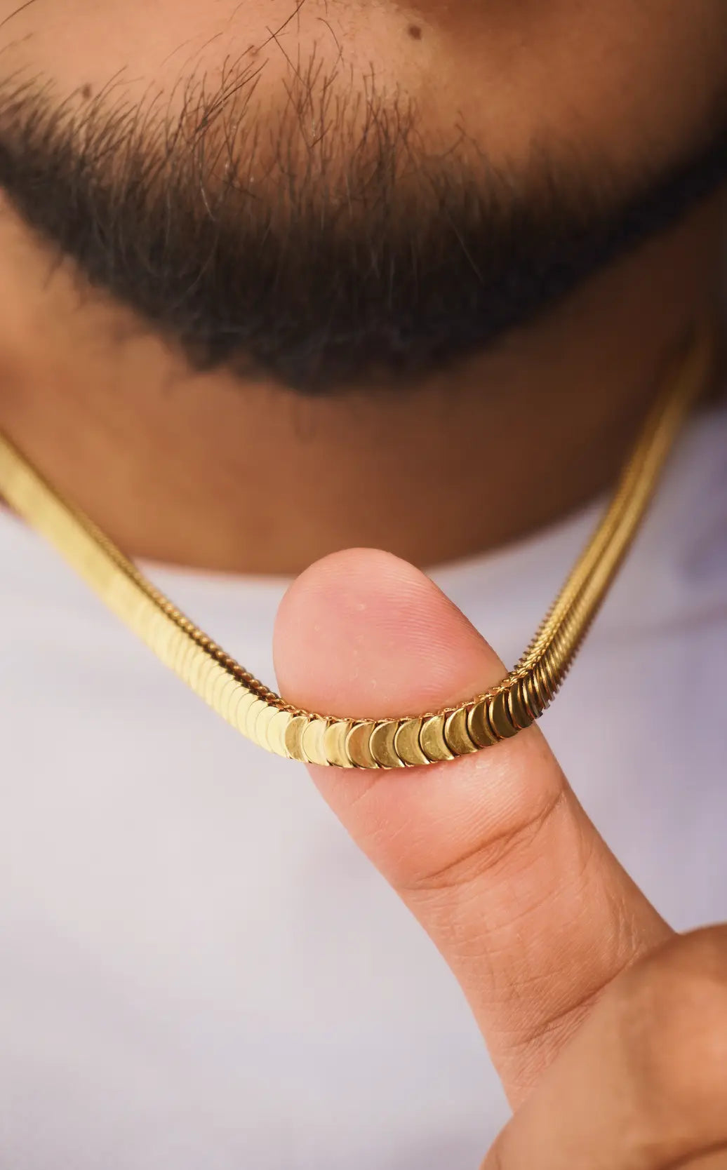 Round snake chain | Stainless Steel chain for men's | 24inch | Anti-Tarnish. - worldjewel.in