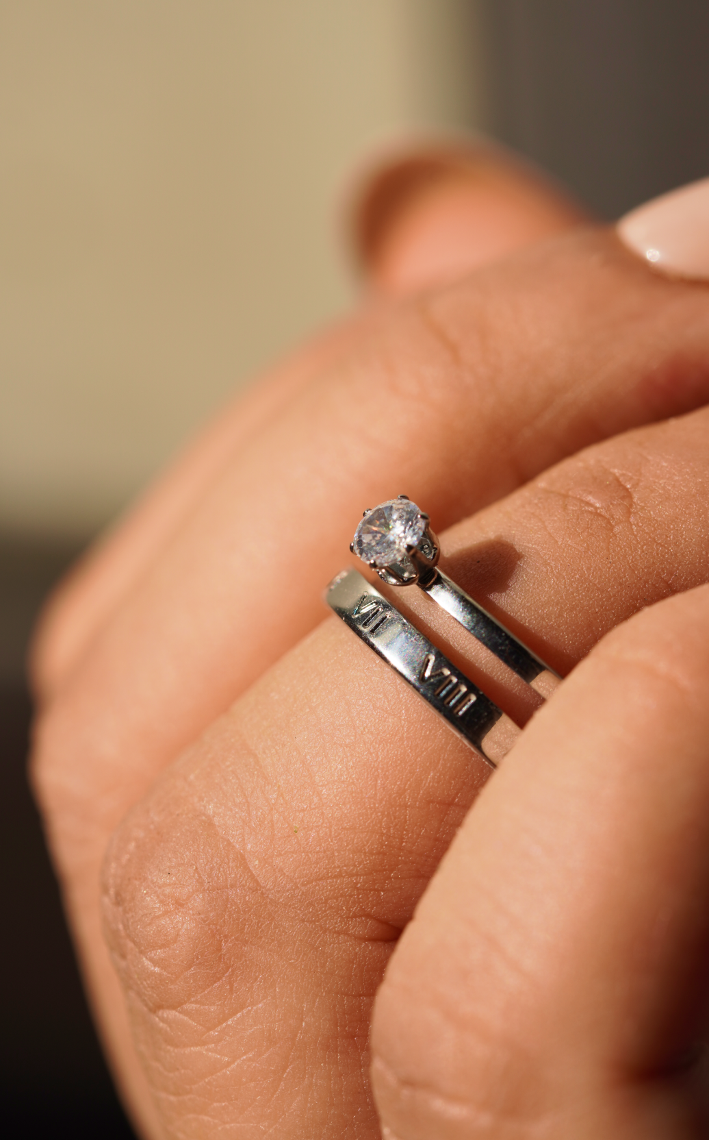 Roman Solitaire ring for women - worldjewel.in