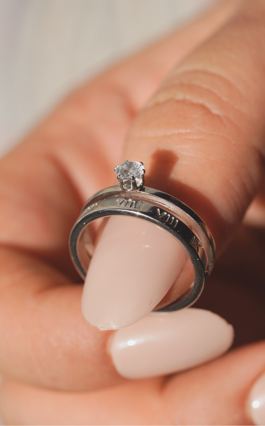 Roman Solitaire ring for women - worldjewel.in