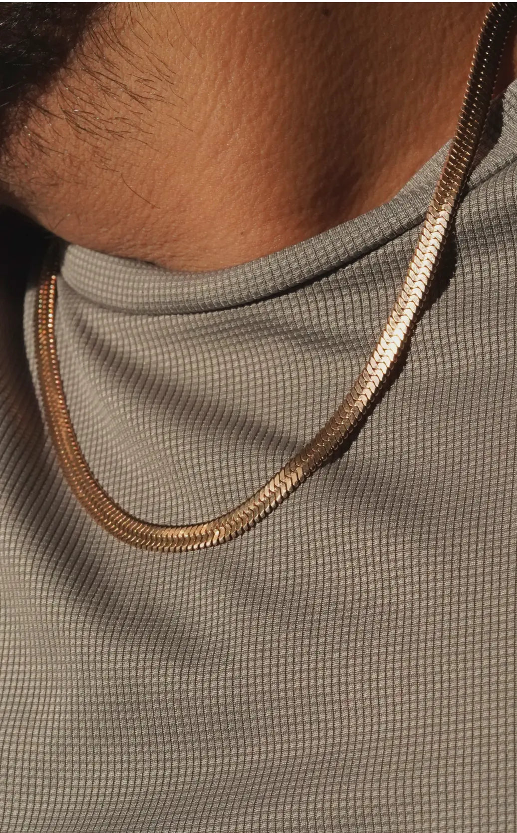 Flat snake chain | Stainless Steel chain for men's | 24inch | Anti-Tarnish. - worldjewel.in