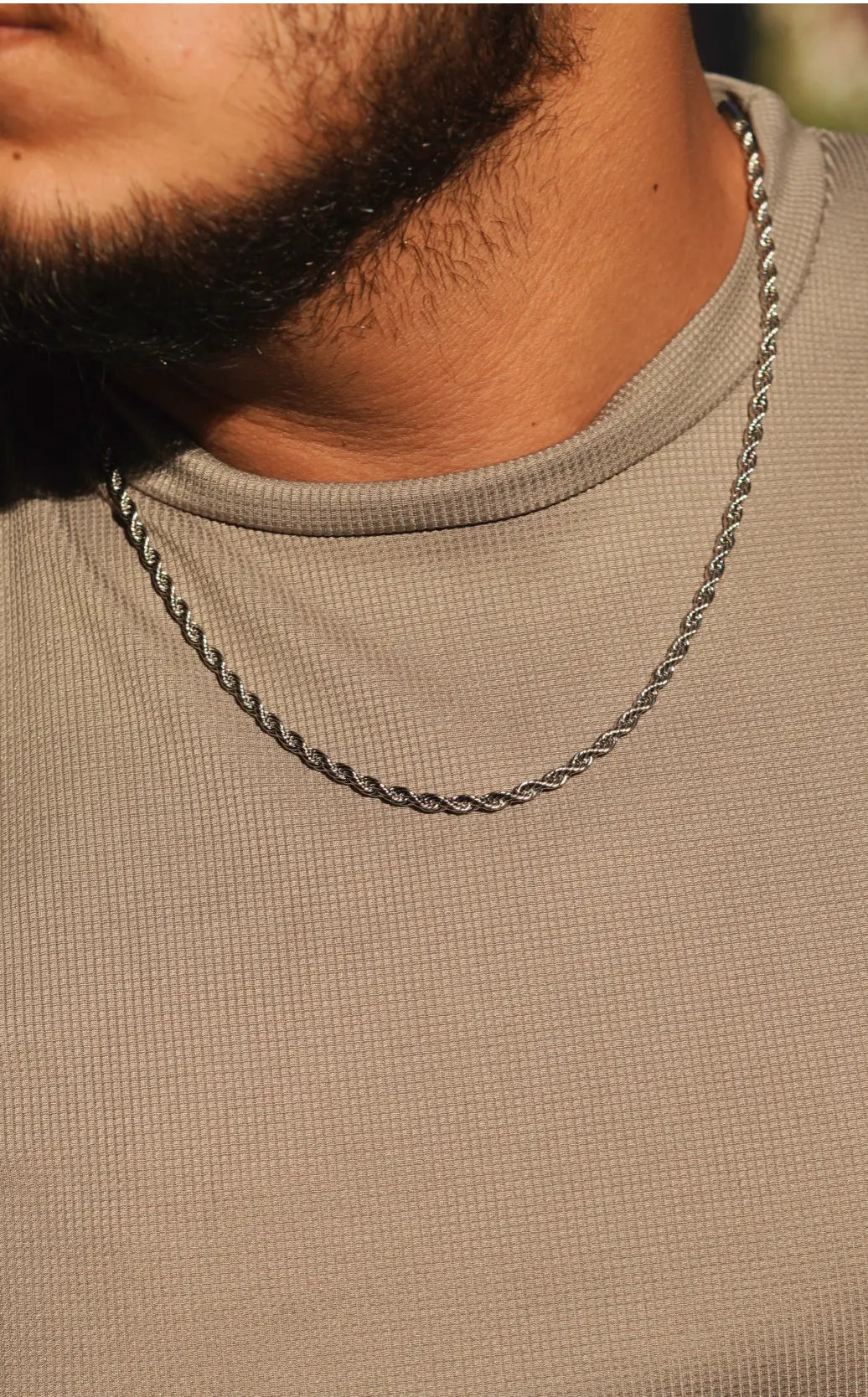 Rope chain | Stainless Steel chain for men's | 24inch | Anti-Tarnish. - worldjewel.in