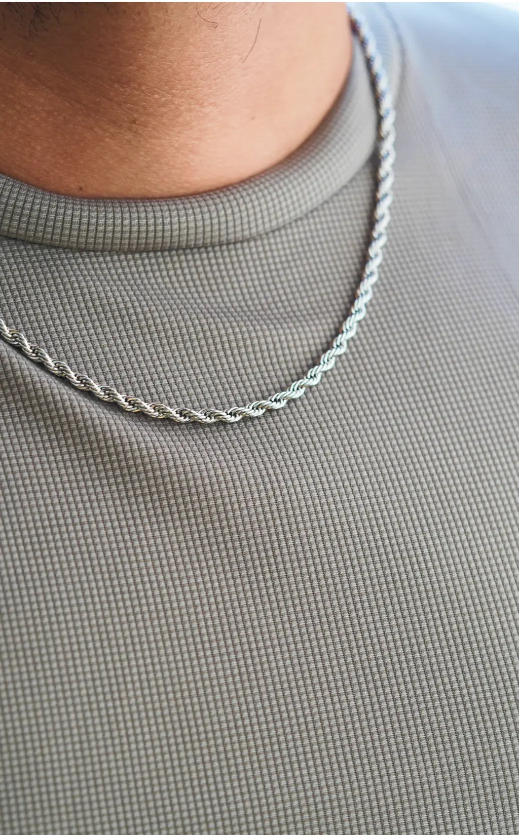 Rope chain | Stainless Steel chain for men's | 24inch | Anti-Tarnish. - worldjewel.in