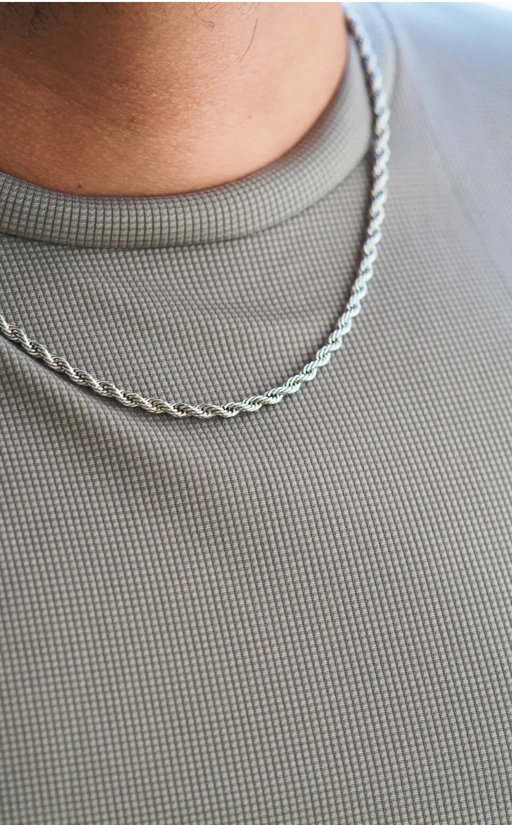 Rope chain | Stainless Steel chain for men's | 24inch | Anti-Tarnish. - worldjewel.in
