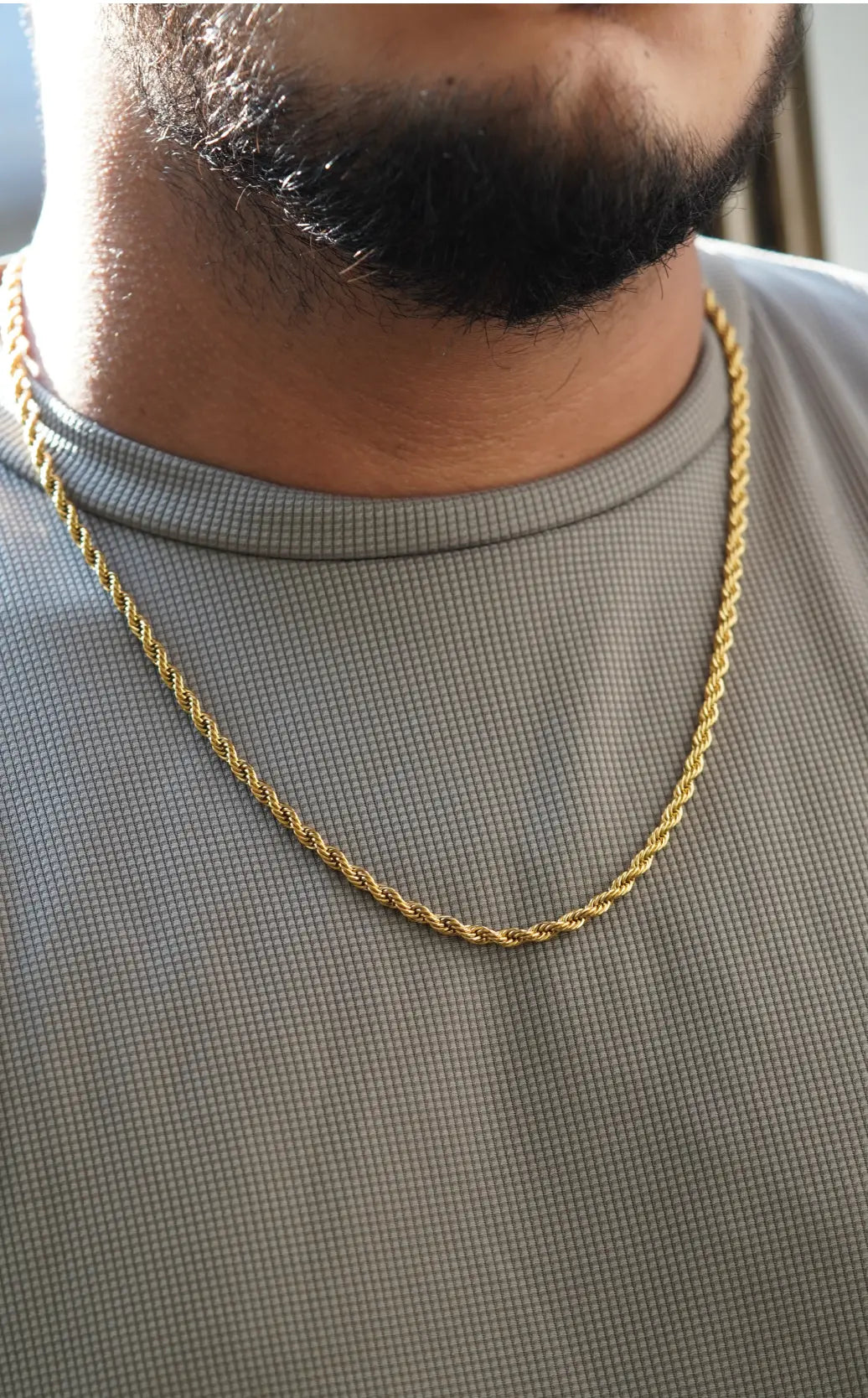 Rope chain | Stainless Steel chain for men's | 24inch | Anti-Tarnish. - worldjewel.in