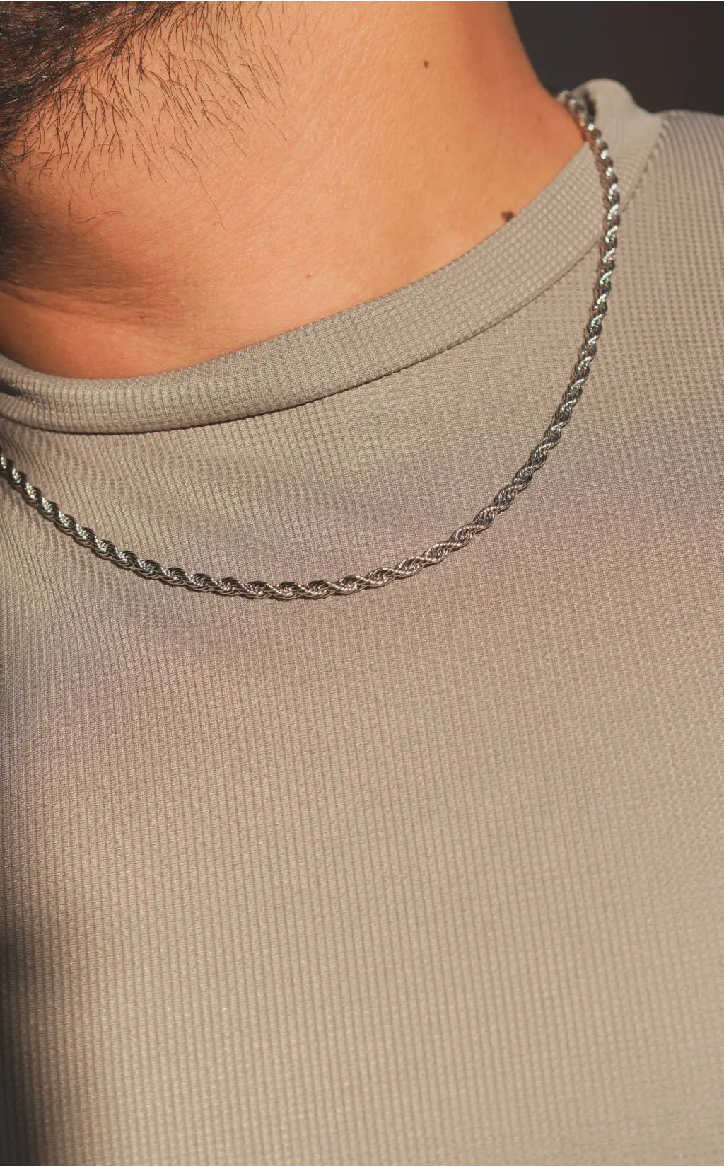 Rope chain | Stainless Steel chain for men's | 24inch | Anti-Tarnish. - worldjewel.in