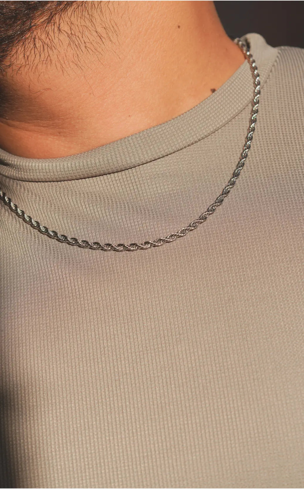 Rope chain | Stainless Steel chain for men's | 24inch | Anti-Tarnish. - worldjewel.in