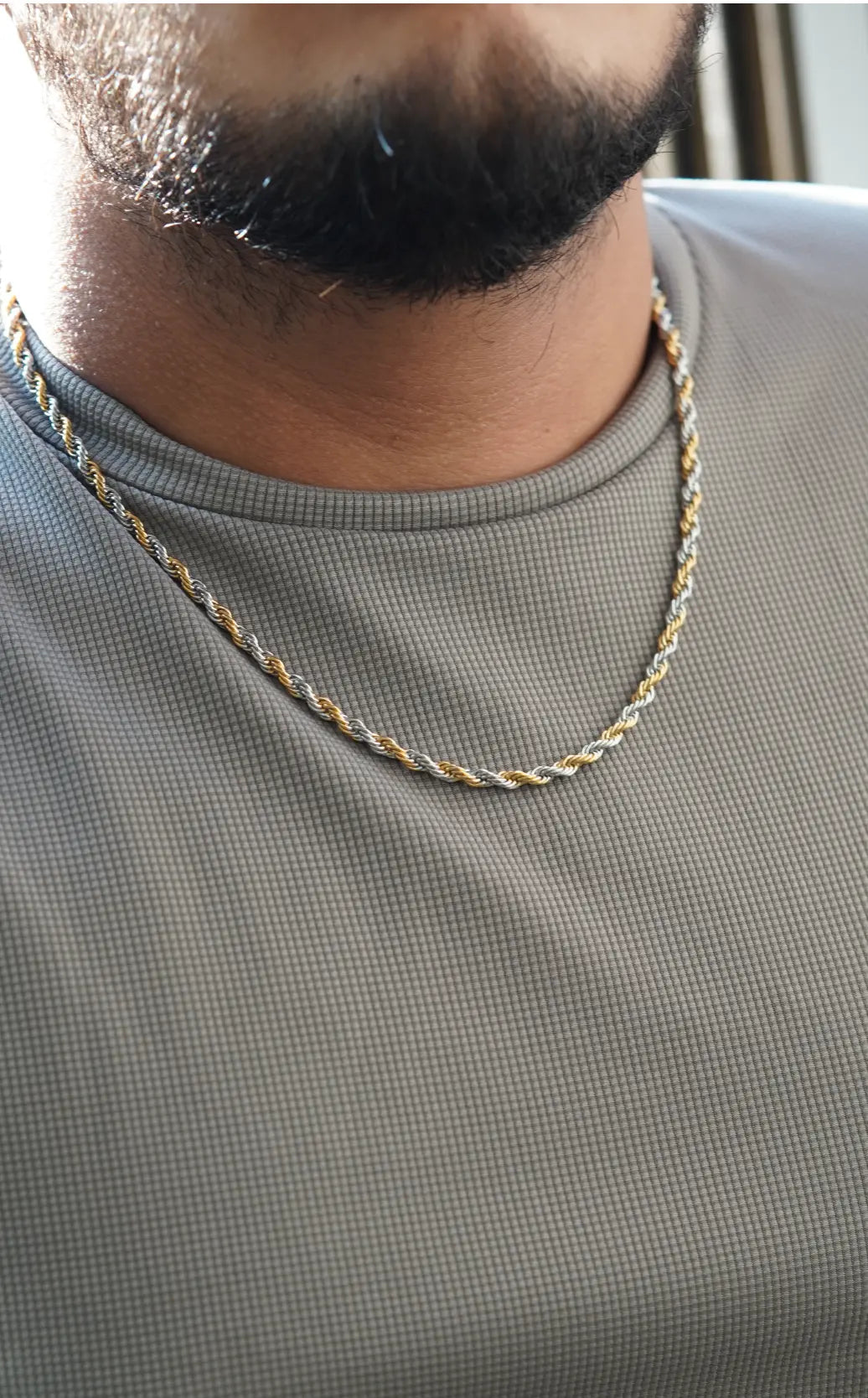 Rope chain | Stainless Steel chain for men's | 24inch | Anti-Tarnish. - worldjewel.in