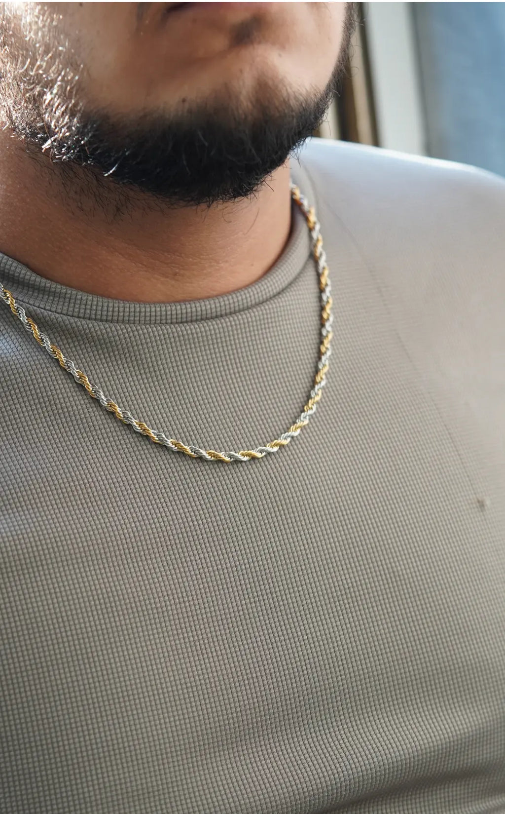 Rope chain | Stainless Steel chain for men's | 24inch | Anti-Tarnish. - worldjewel.in
