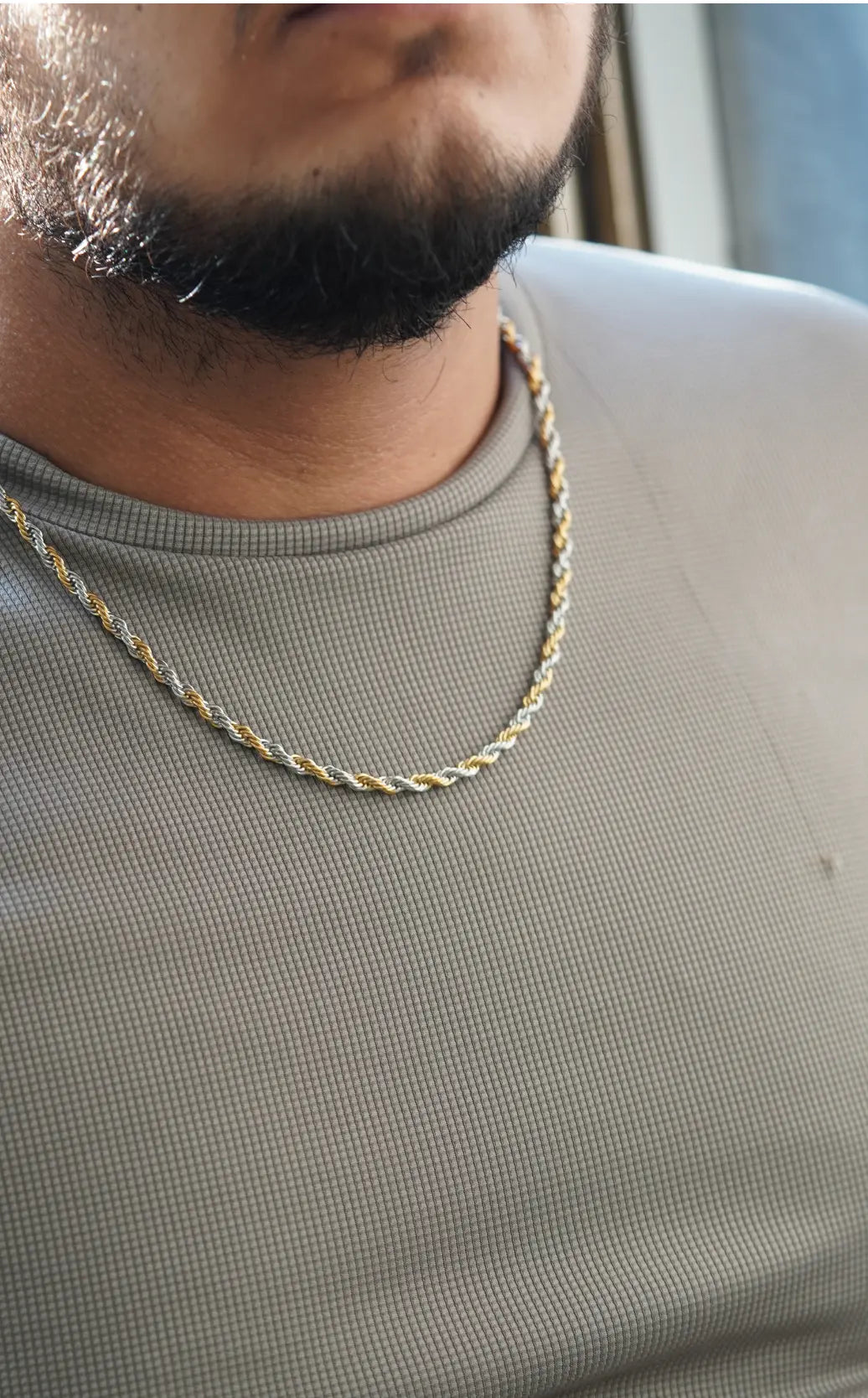 Rope chain | Stainless Steel chain for men's | 24inch | Anti-Tarnish. - worldjewel.in