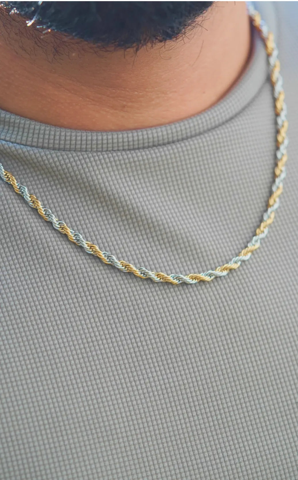 Rope chain | Stainless Steel chain for men's | 24inch | Anti-Tarnish. - worldjewel.in