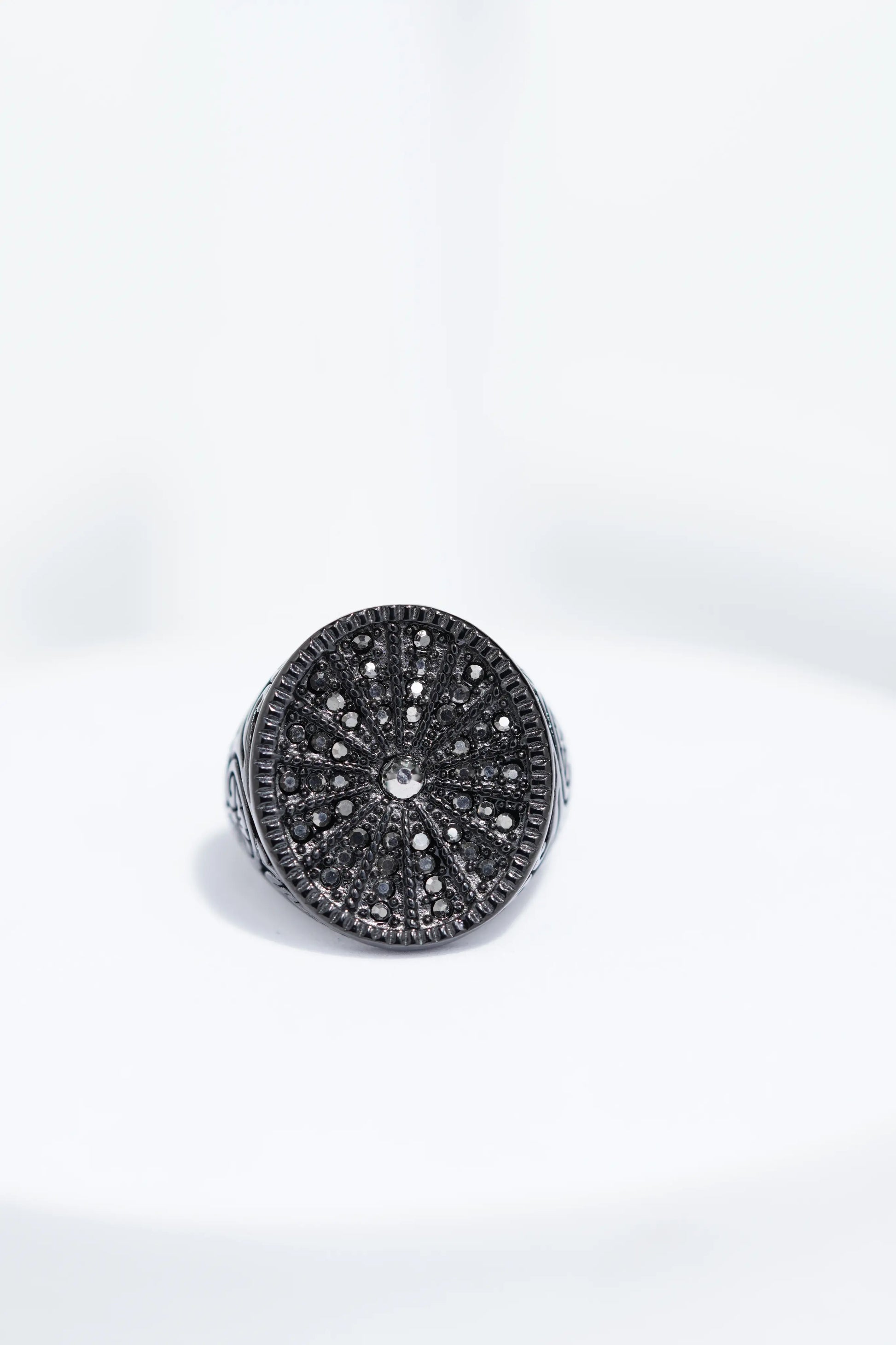 Full Black Diamond Studded Ring For Men. worldjewel.in men's ring