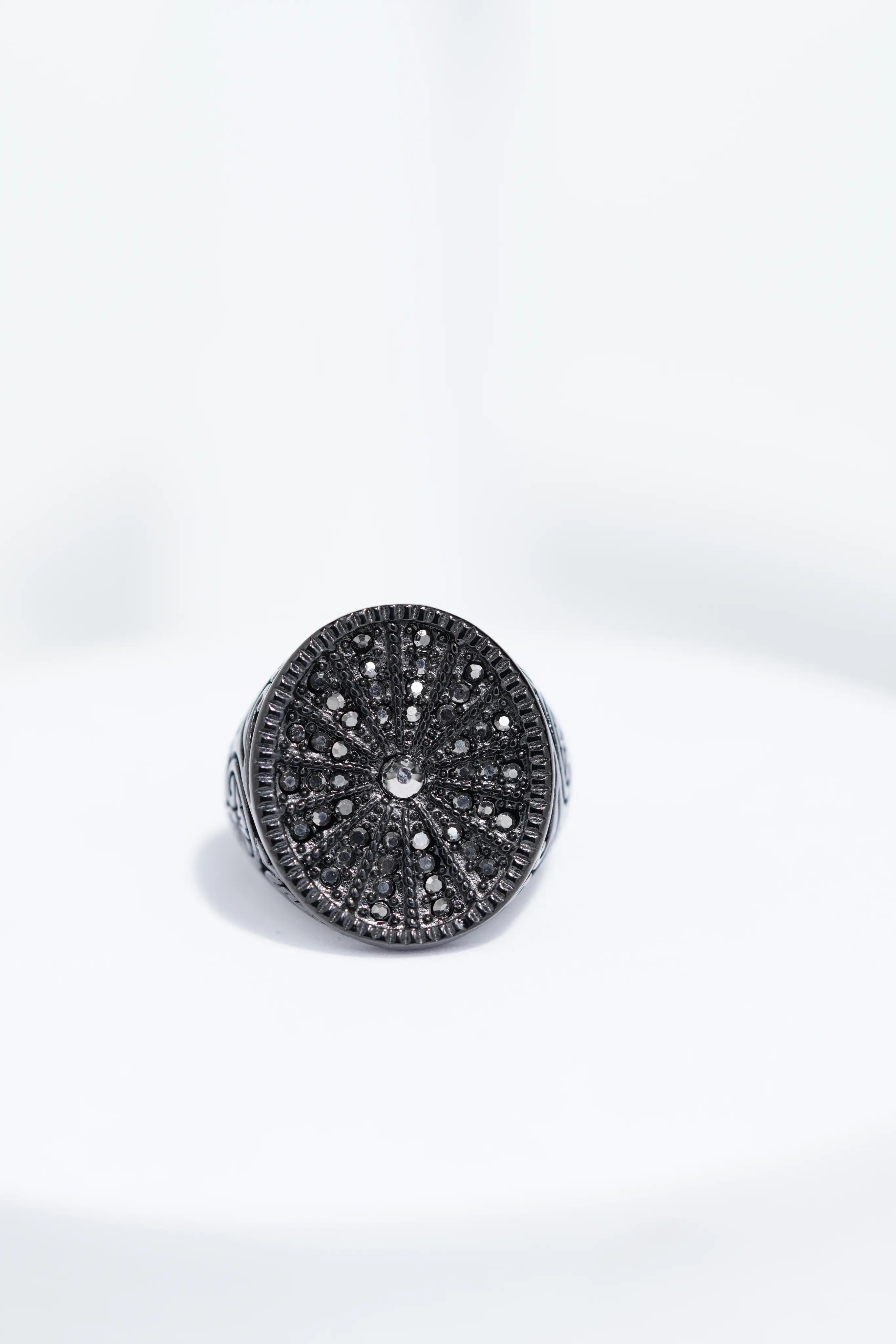 Full Black Diamond Studded Ring For Men. worldjewel.in men's ring