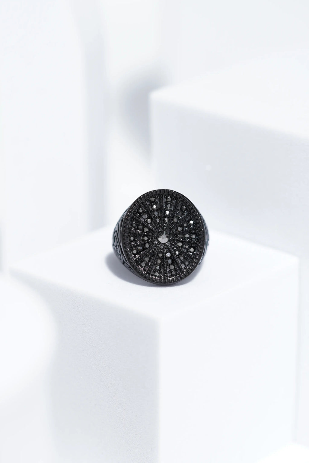 Full Black Diamond Studded Ring For Men. worldjewel.in men's ring