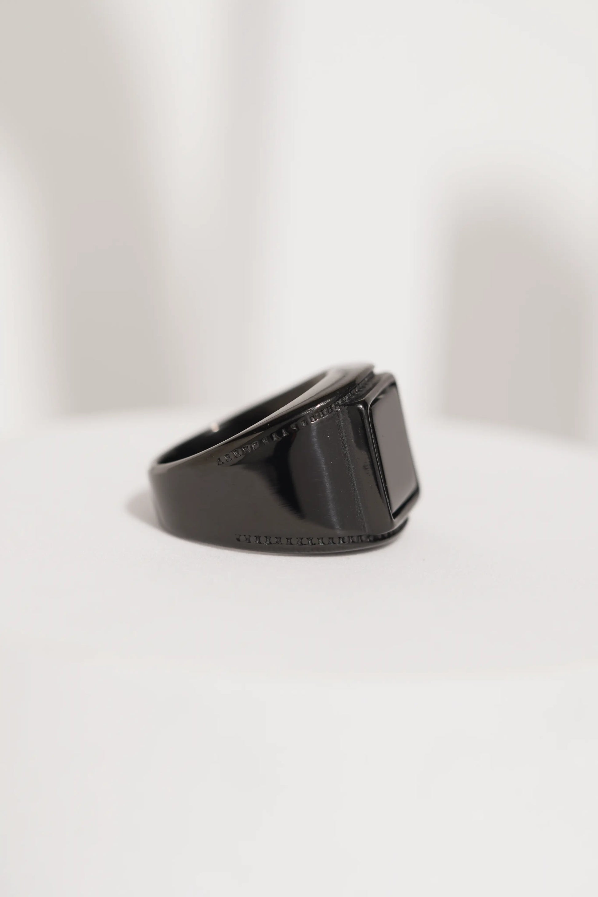 Full Black Square Stone Ring For Men worldjewel.in men's ring