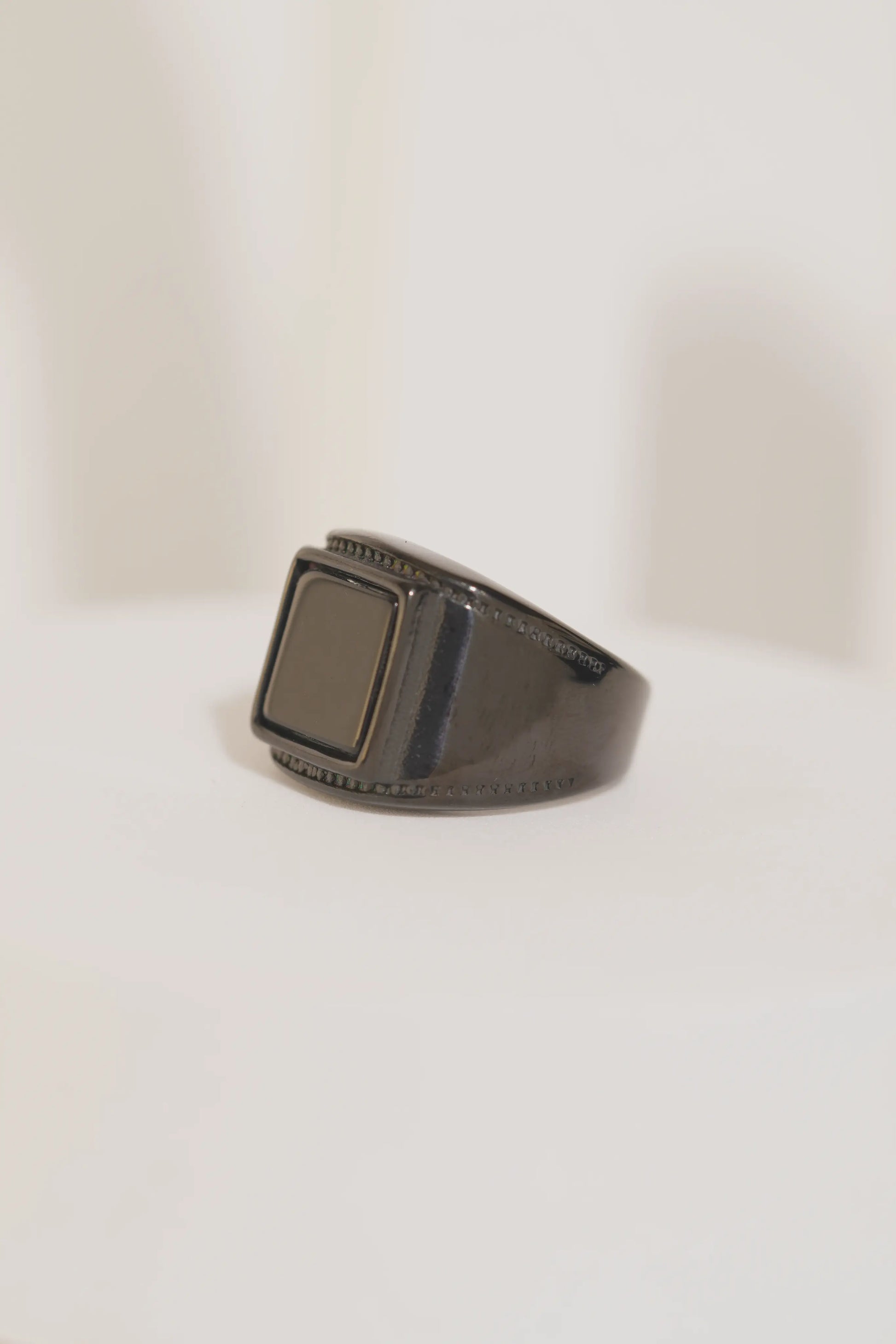 Full Black Square Stone Ring For Men worldjewel.in men's ring
