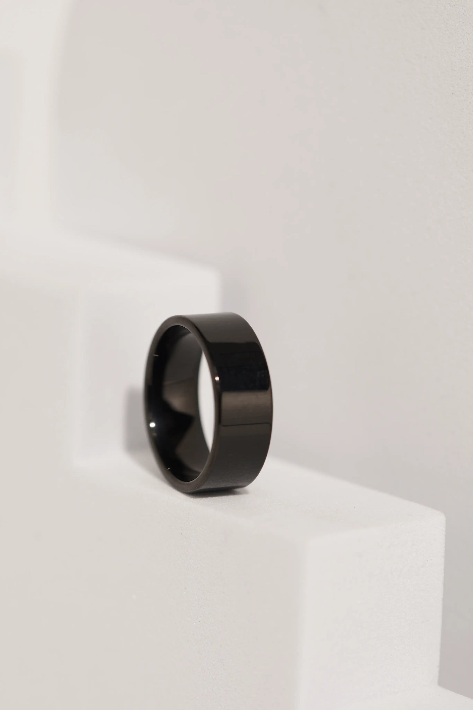 Generic Black Stainless Steel Band Ring For Men worldjewel.in men's ring