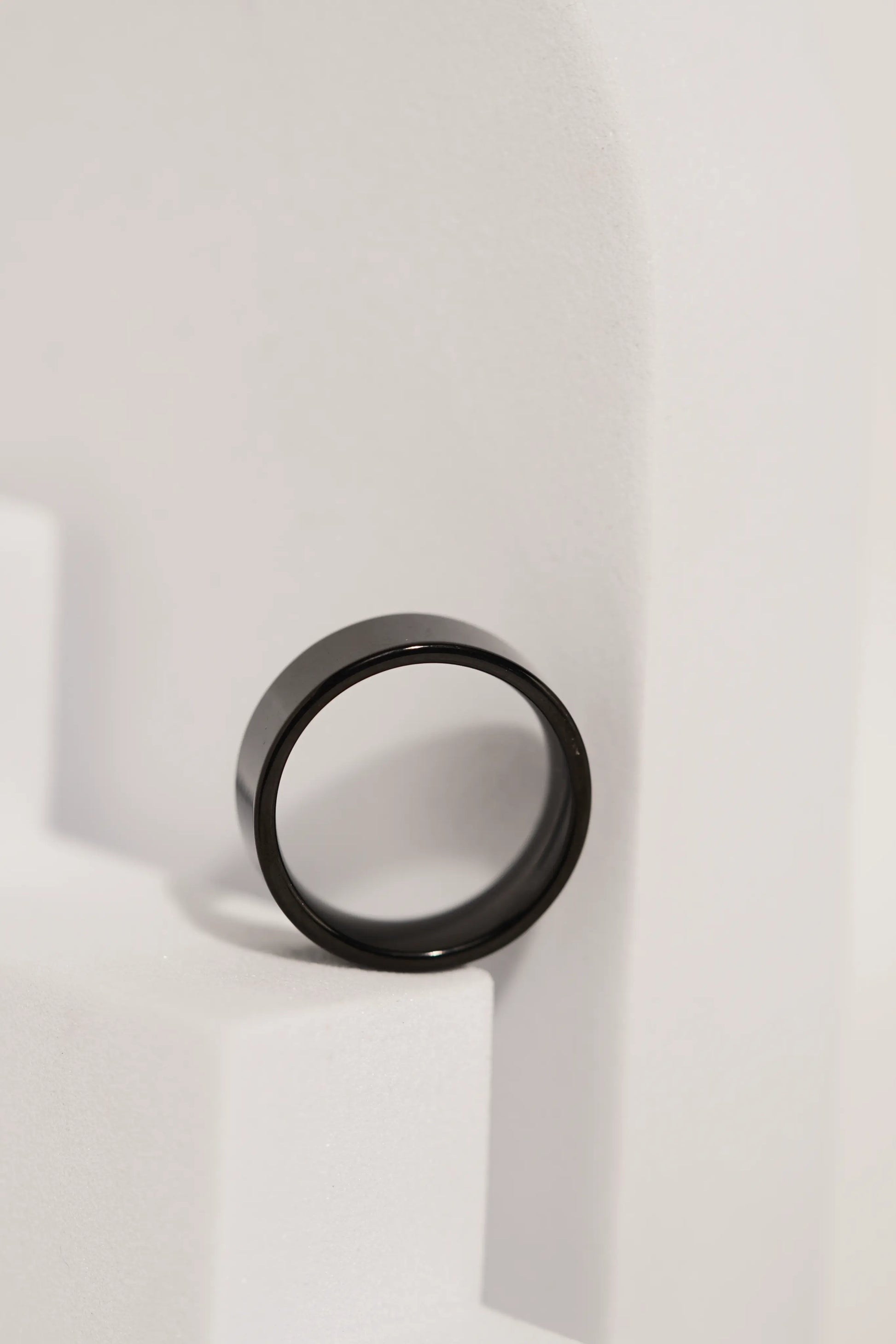Generic Black Stainless Steel Band Ring For Men worldjewel.in men's ring