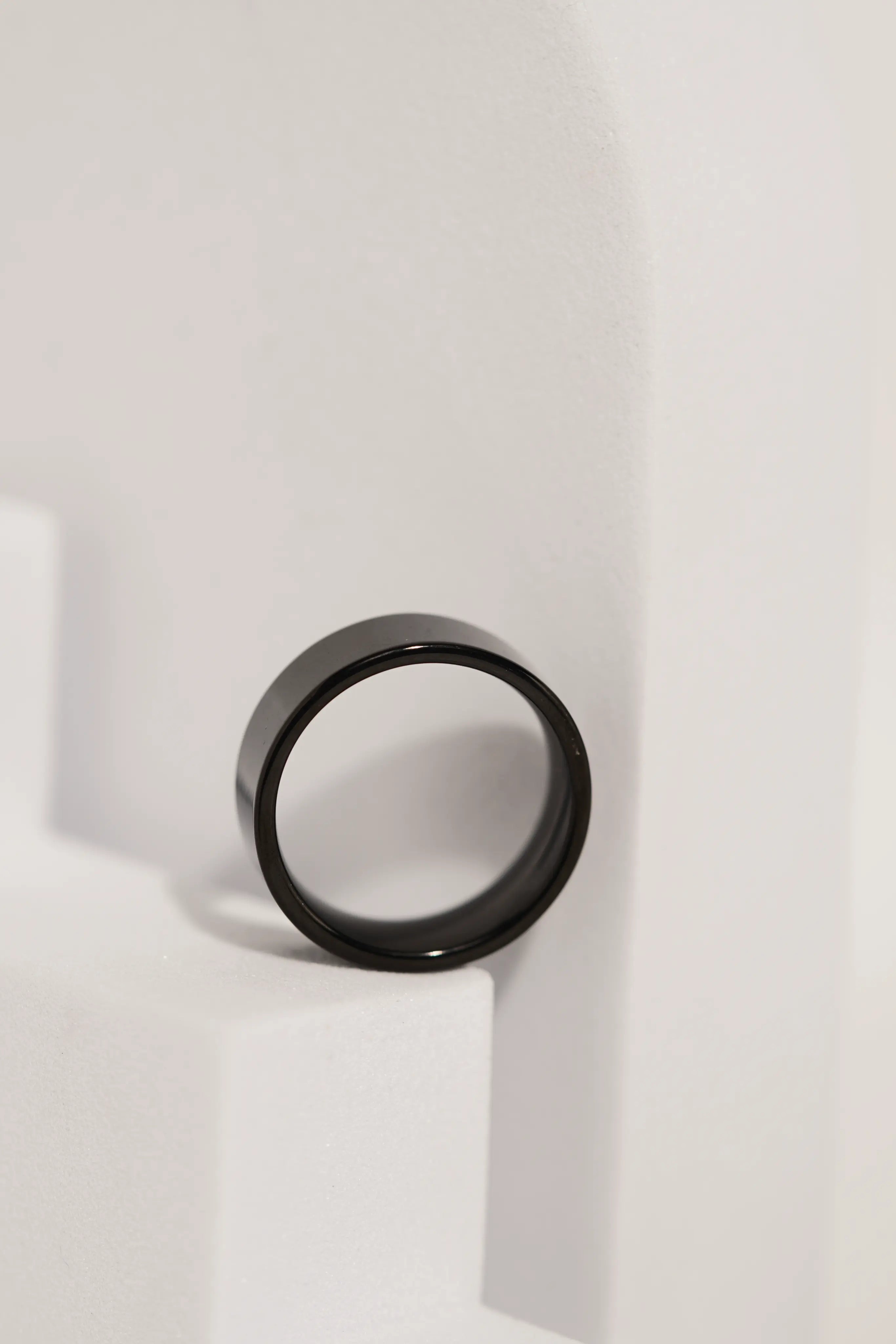 Generic Black Stainless Steel Band Ring For Men worldjewel.in men's ring