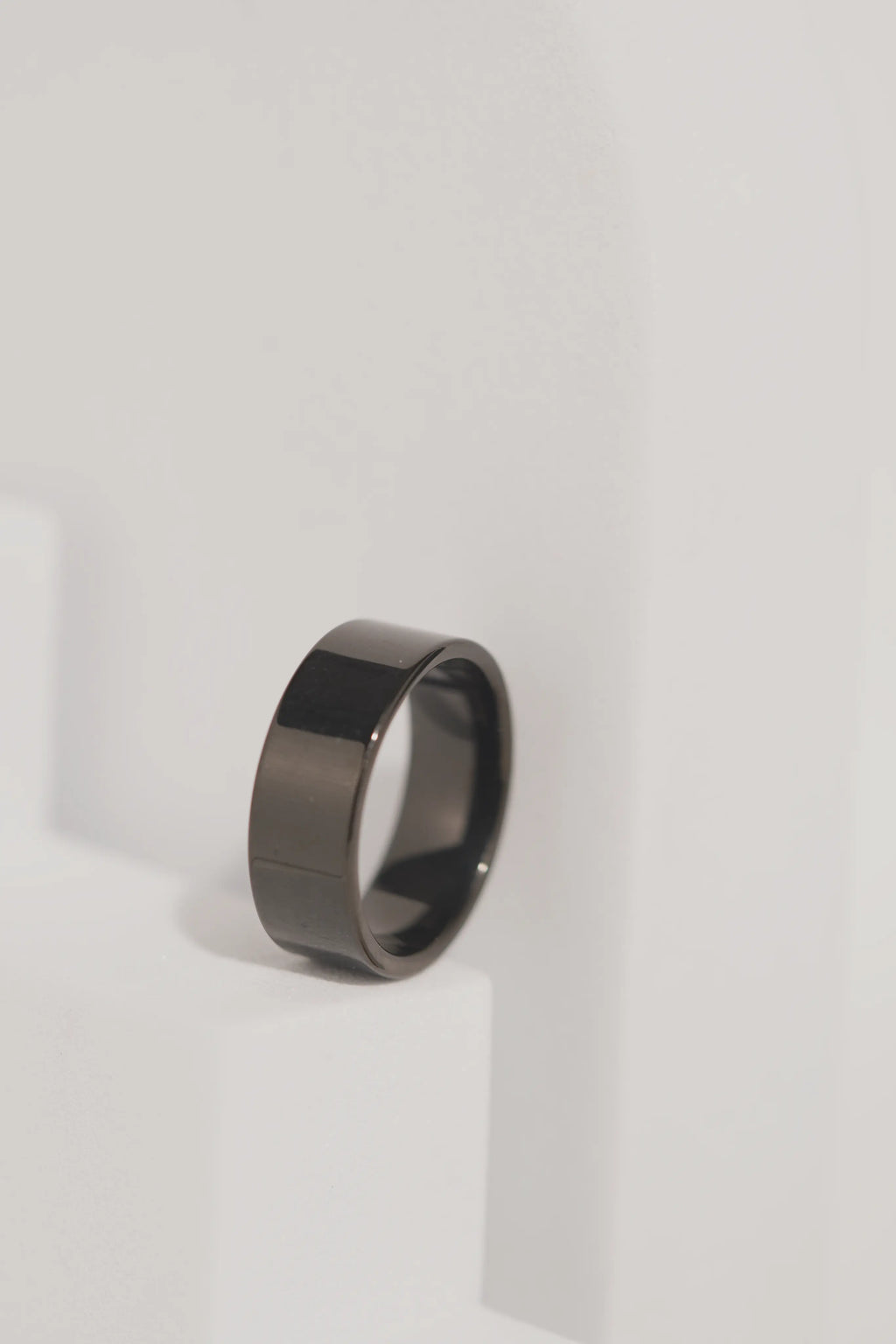 Generic Black Stainless Steel Band Ring For Men worldjewel.in men's ring