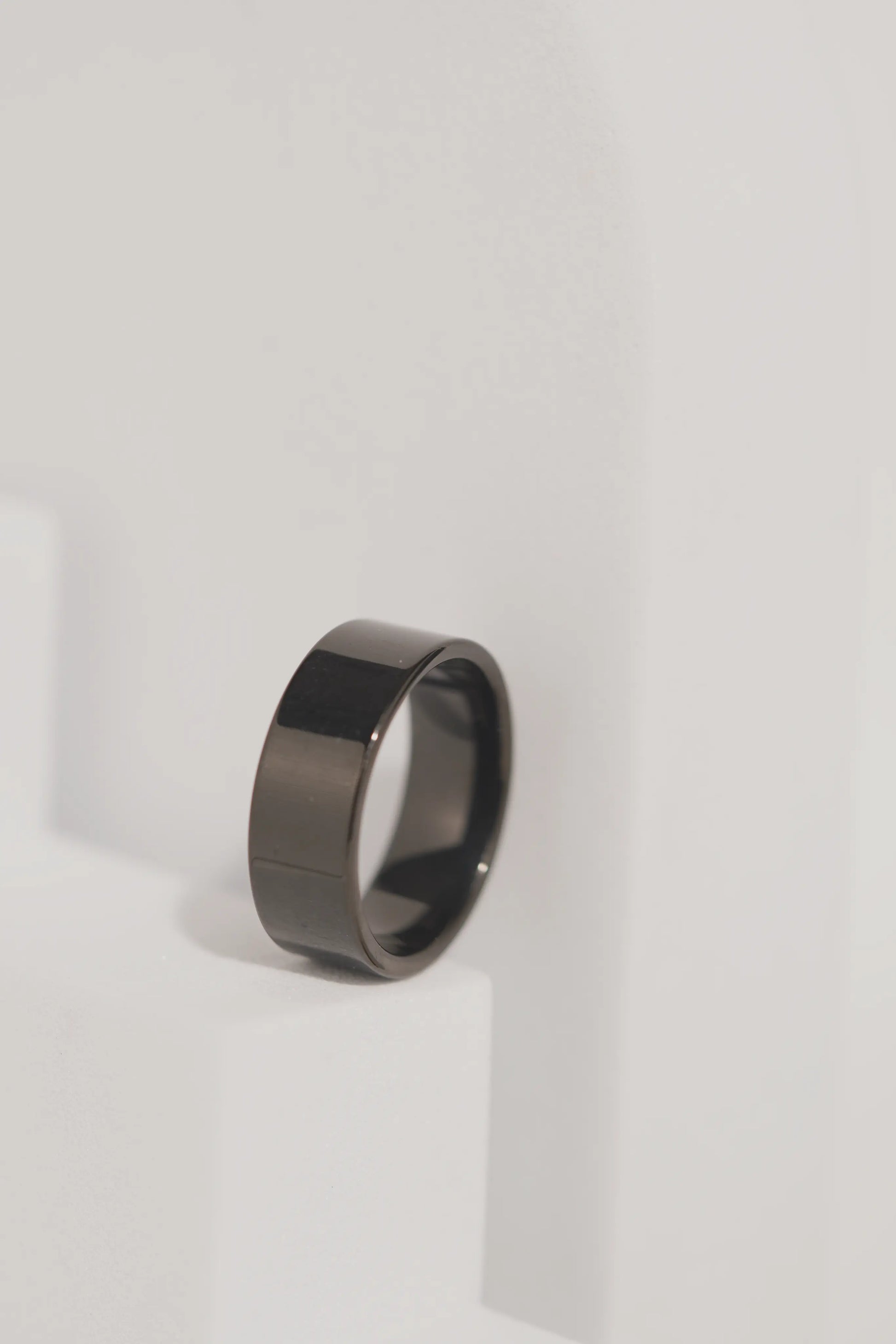 Generic Black Stainless Steel Band Ring For Men worldjewel.in men's ring