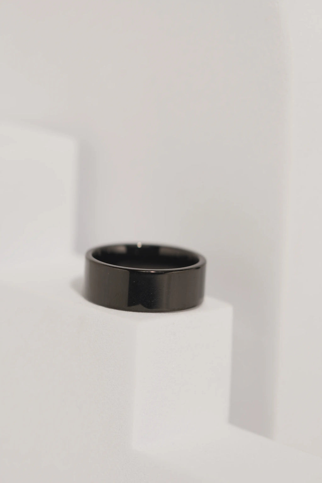 Generic Black Stainless Steel Band Ring For Men worldjewel.in men's ring