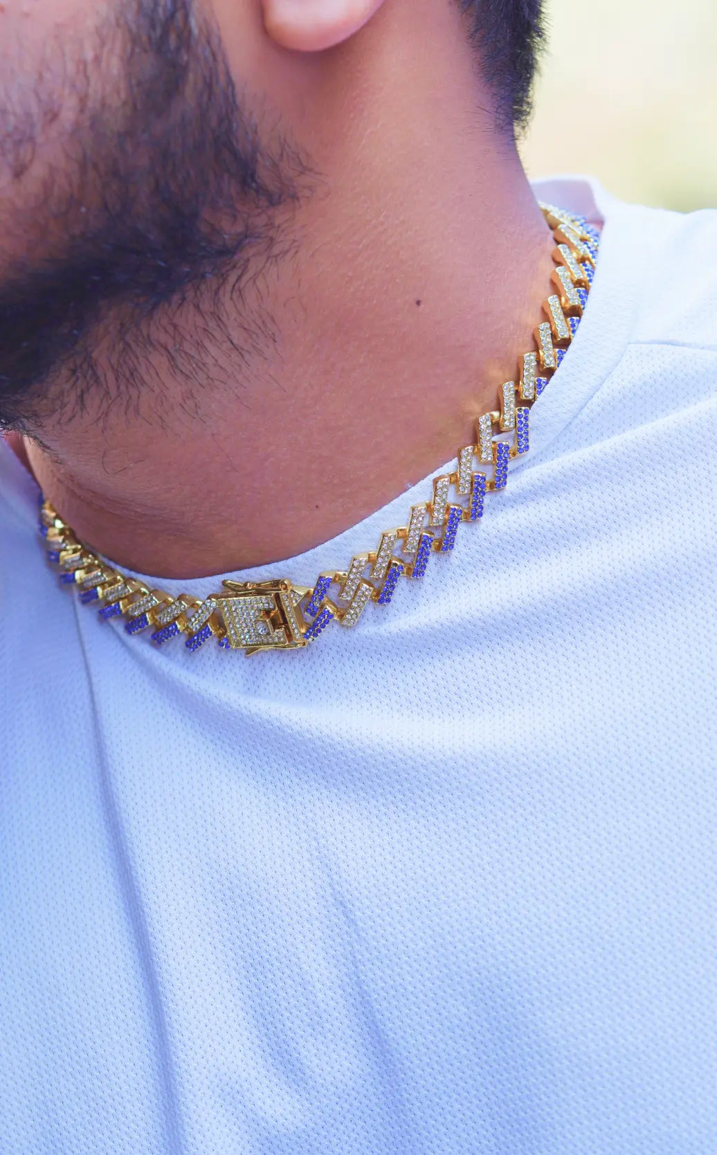 Blue Diamond | Ice-chain | Unisex | Hiphop style | 18 Inc - worldjewel.in