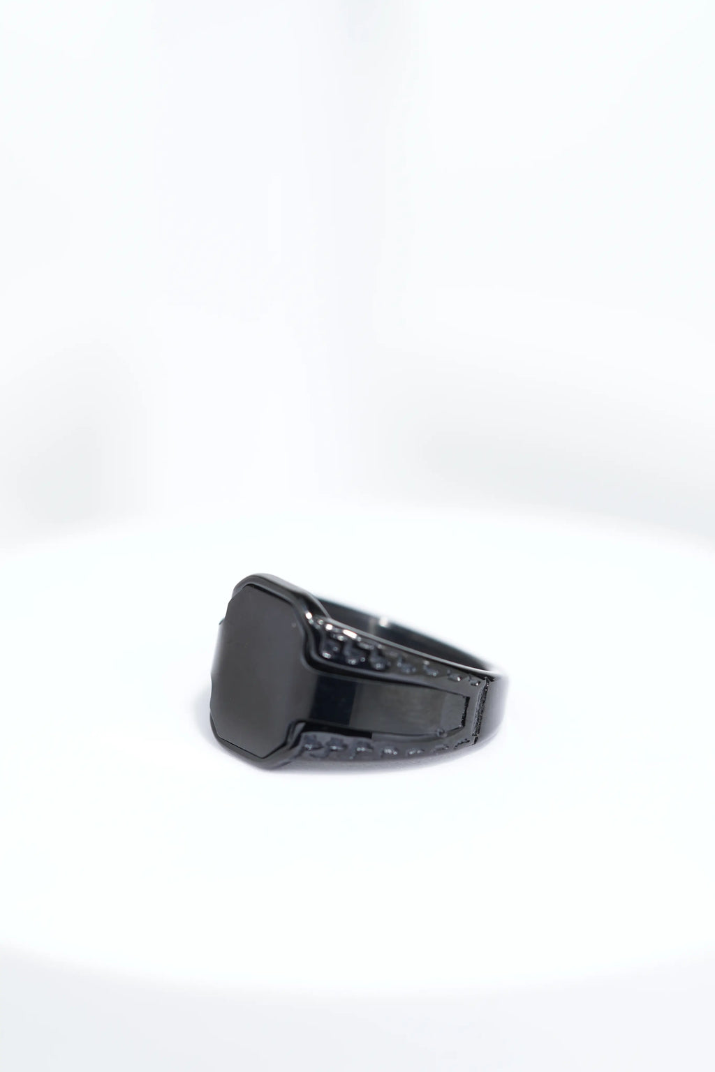Gold and Black Shiny Stainless Steel Ring For Men. worldjewel.in men's ring