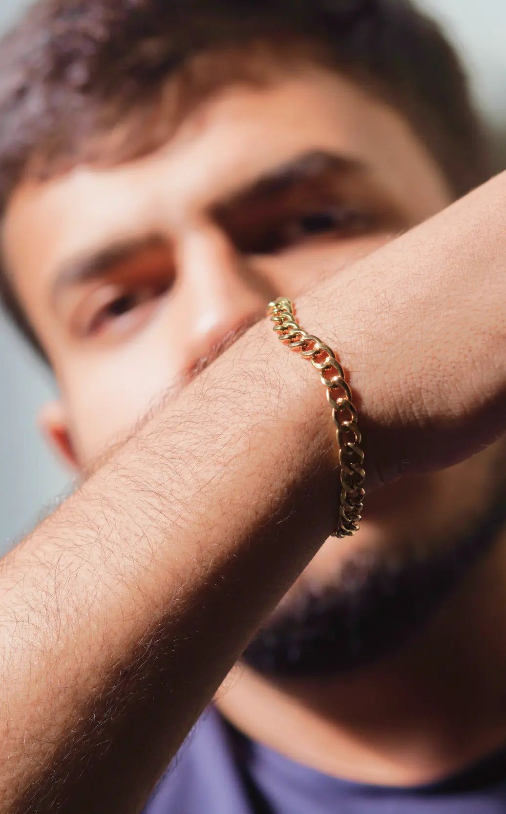 Golden Chain Bracelet | Stainless Steel | Anti-tarnish | Unisex. - worldjewel.in