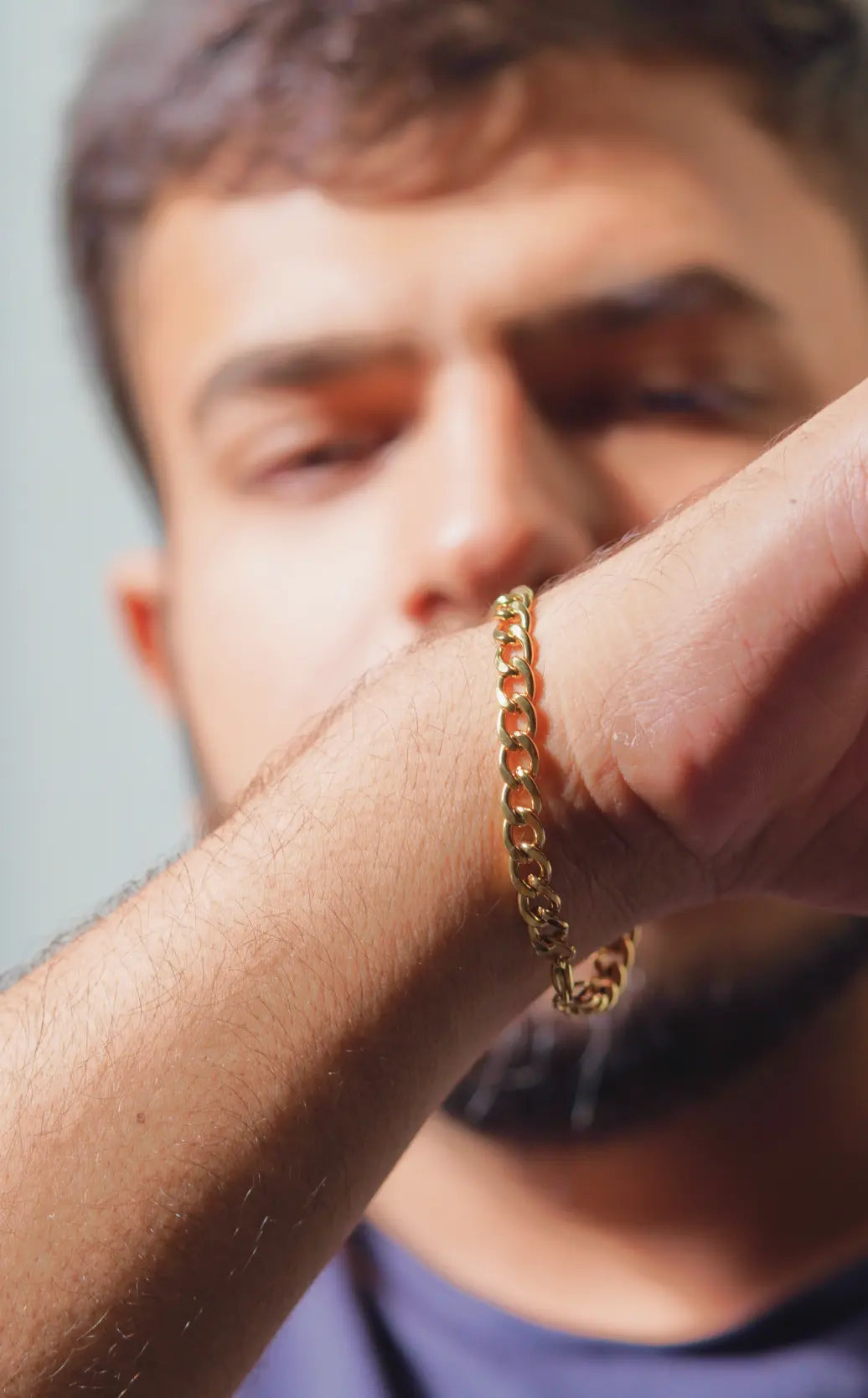 Golden Chain Bracelet | Stainless Steel | Anti-tarnish | Unisex. - worldjewel.in