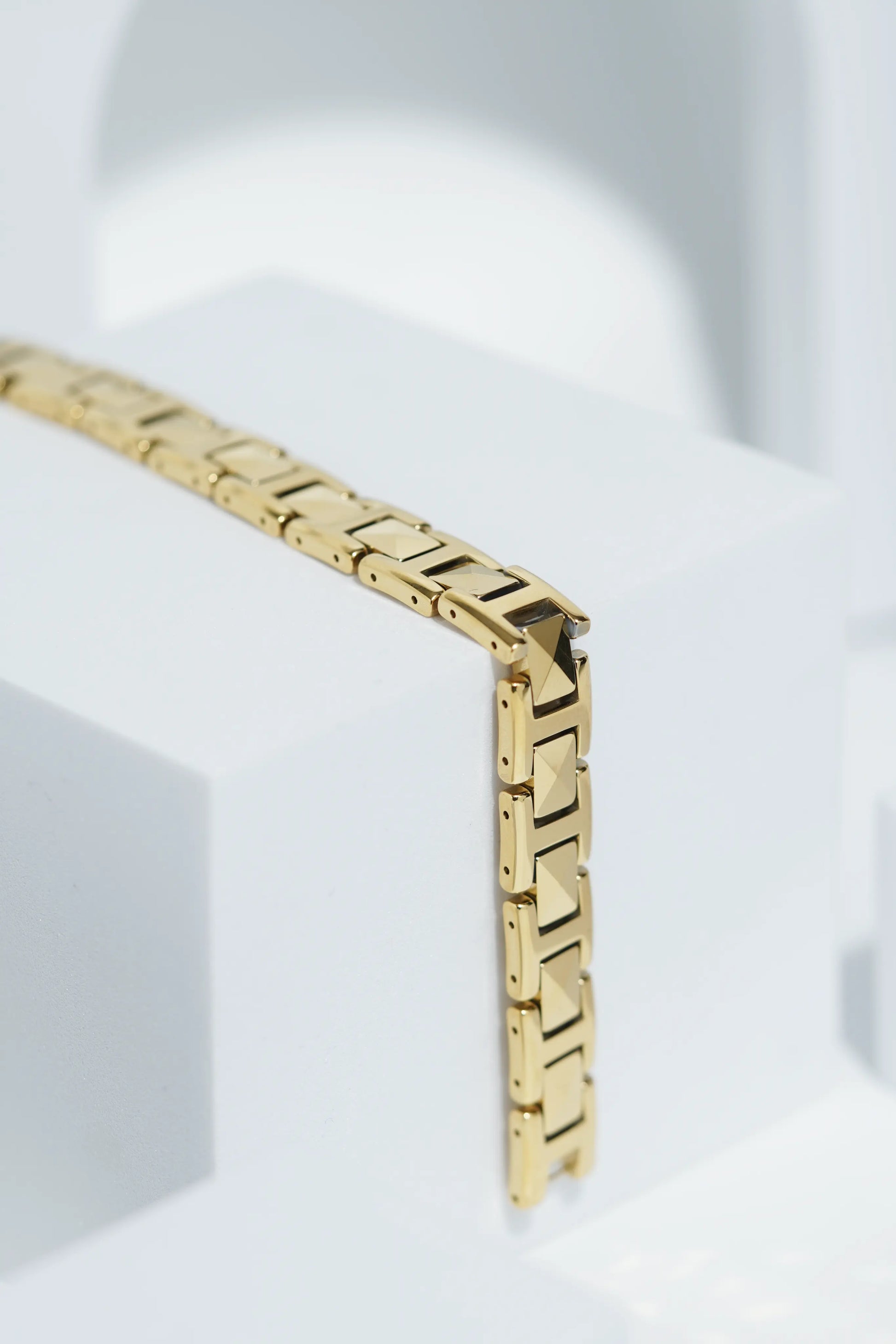 Golden Geometric - Ceramic bracelet for men. worldjewel.in men's bracelets