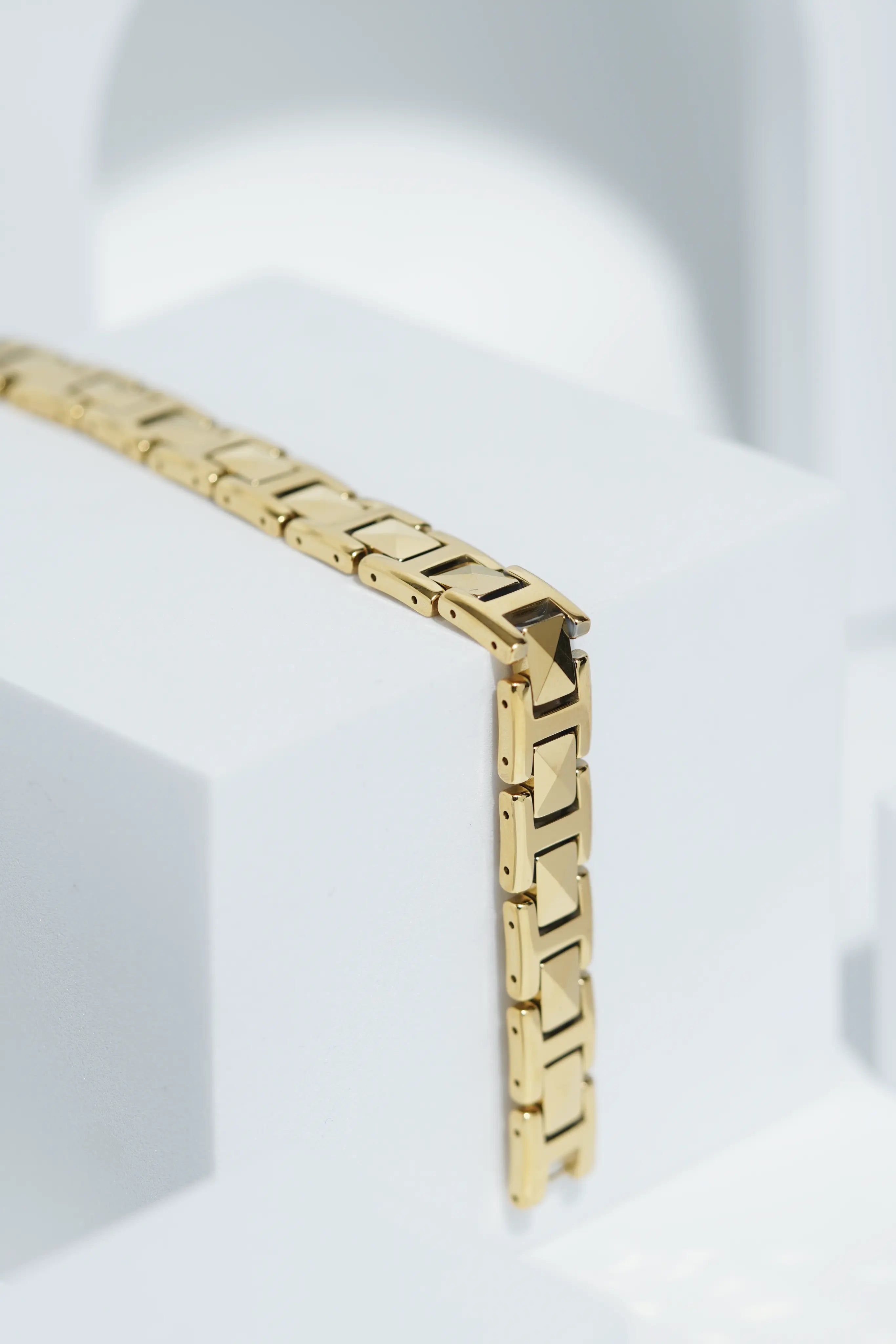 Golden Geometric - Ceramic bracelet for men. worldjewel.in men's bracelets