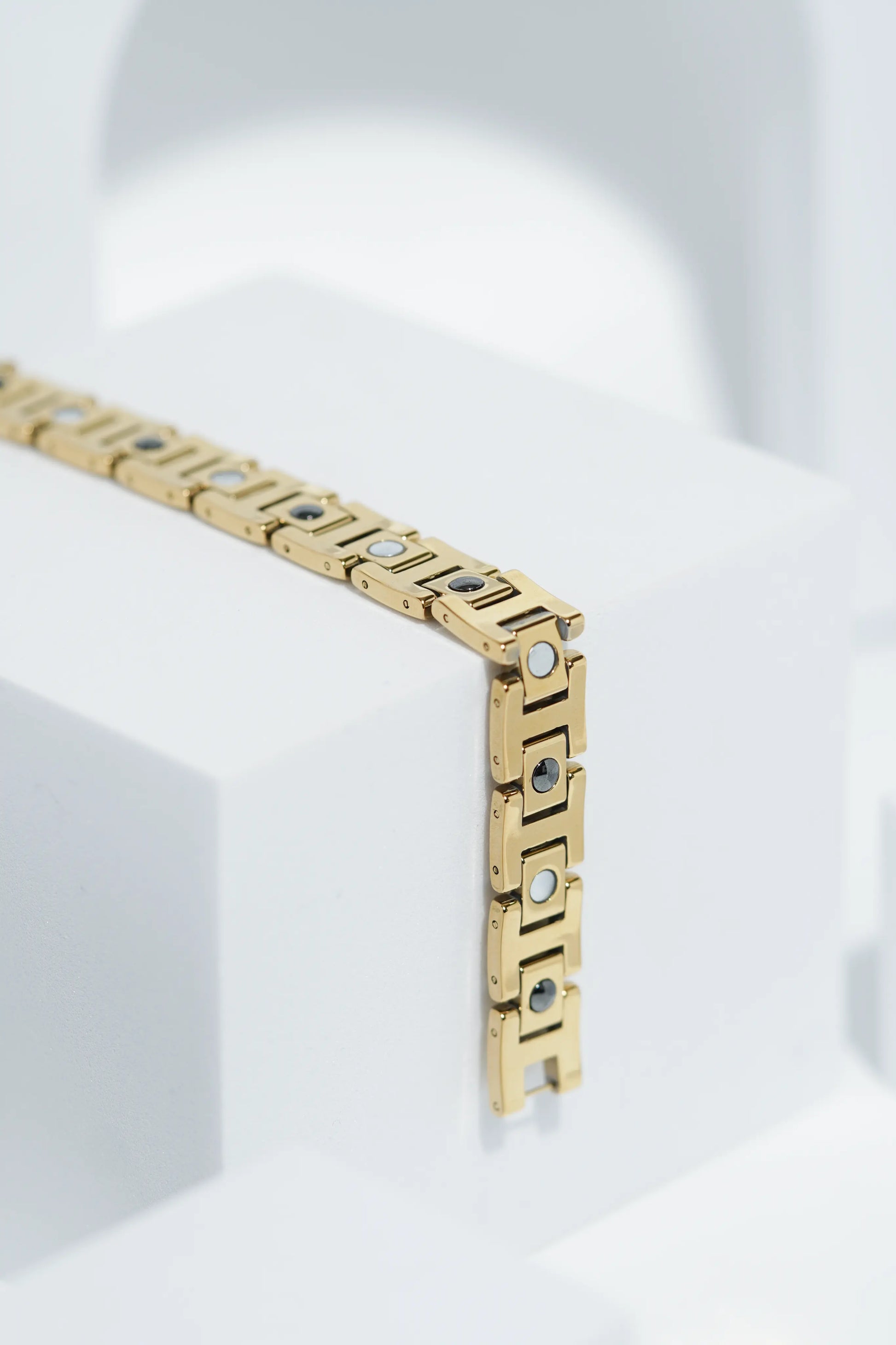 Golden Geometric - Ceramic bracelet for men. worldjewel.in men's bracelets