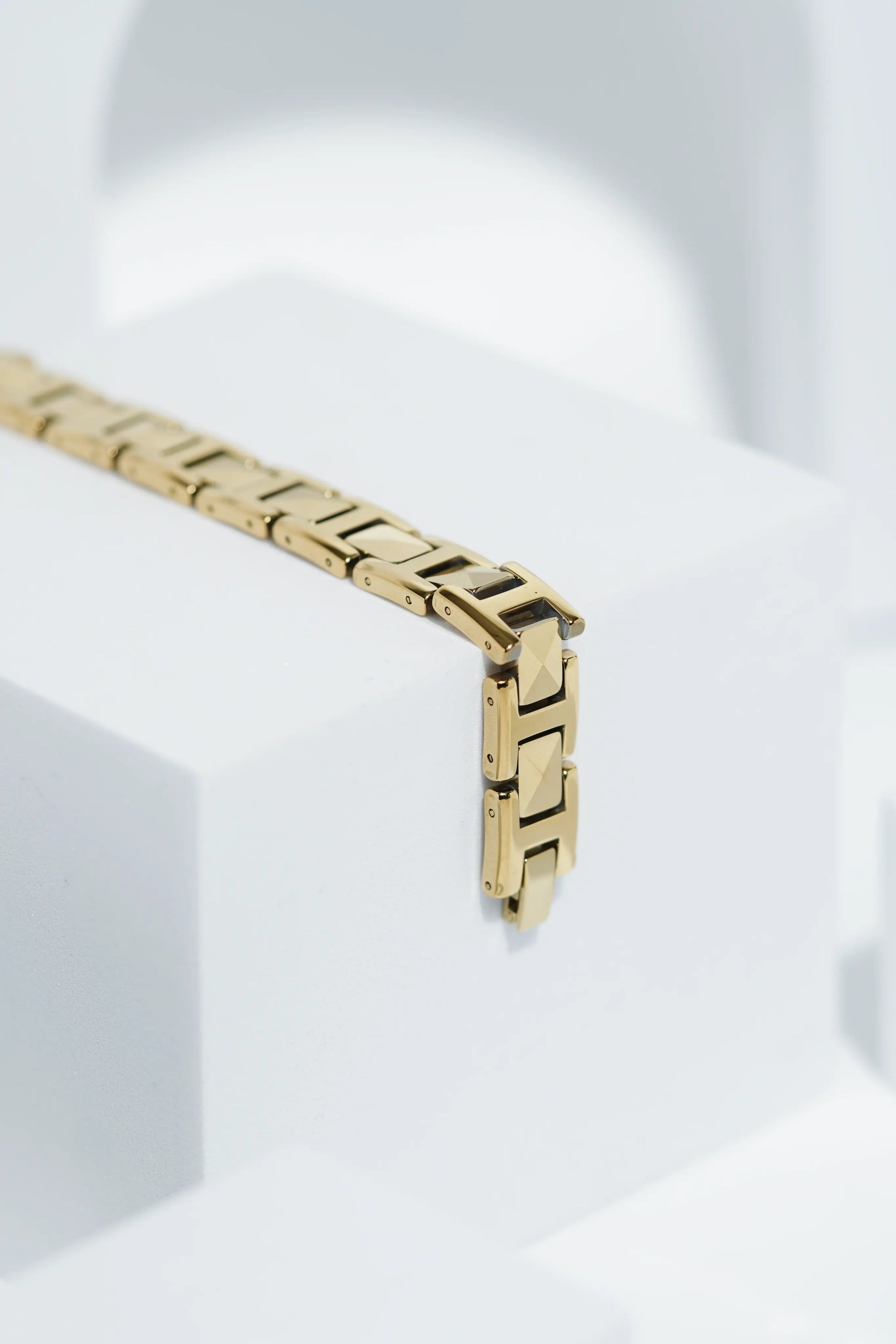 Golden Geometric - Ceramic bracelet for men. worldjewel.in men's bracelets
