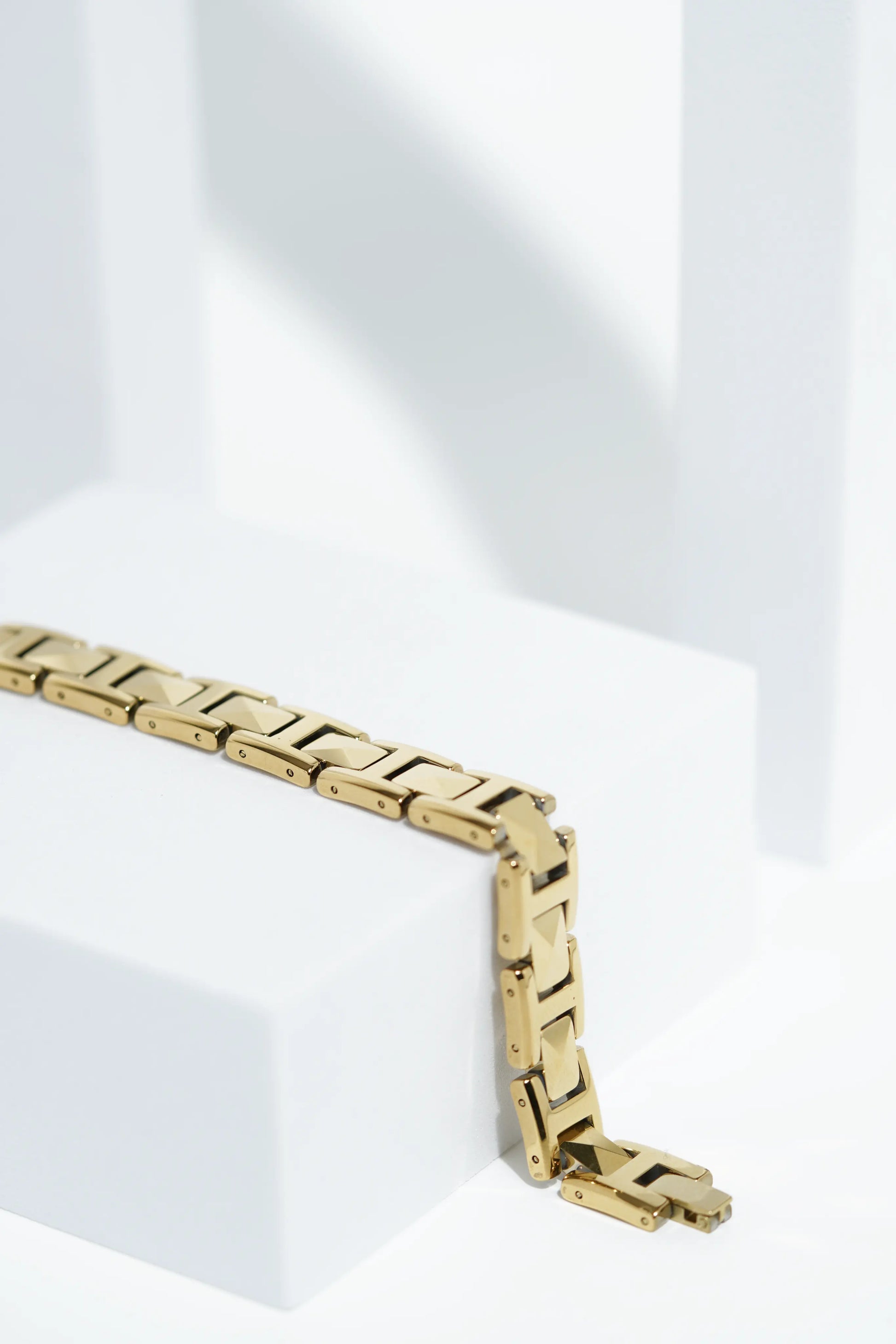 Golden Geometric - Ceramic bracelet for men. worldjewel.in men's bracelets