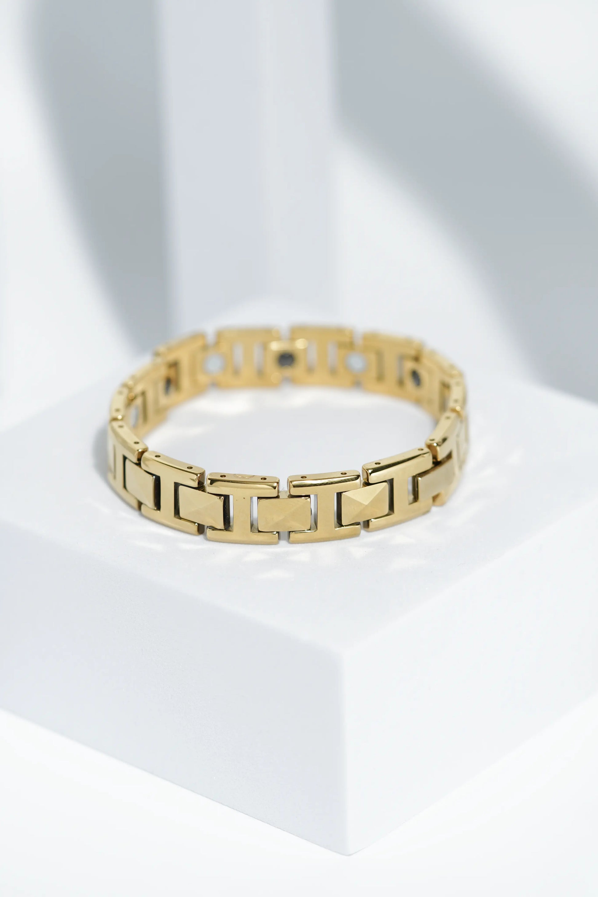 Golden Geometric - Ceramic bracelet for men. worldjewel.in men's bracelets