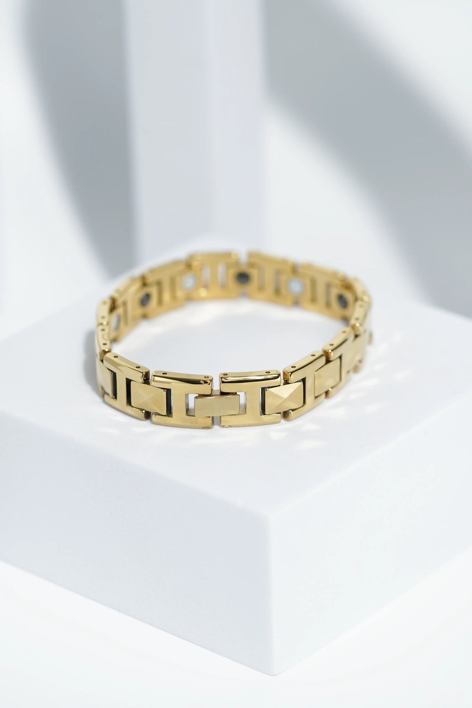 Golden Geometric - Ceramic bracelet for men. worldjewel.in men's bracelets