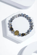 Golden lion Head Blue Bead Bracelets | Unisex. worldjewel.in Bead Bracelets
