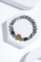Golden lion Head Blue Bead Bracelets | Unisex.