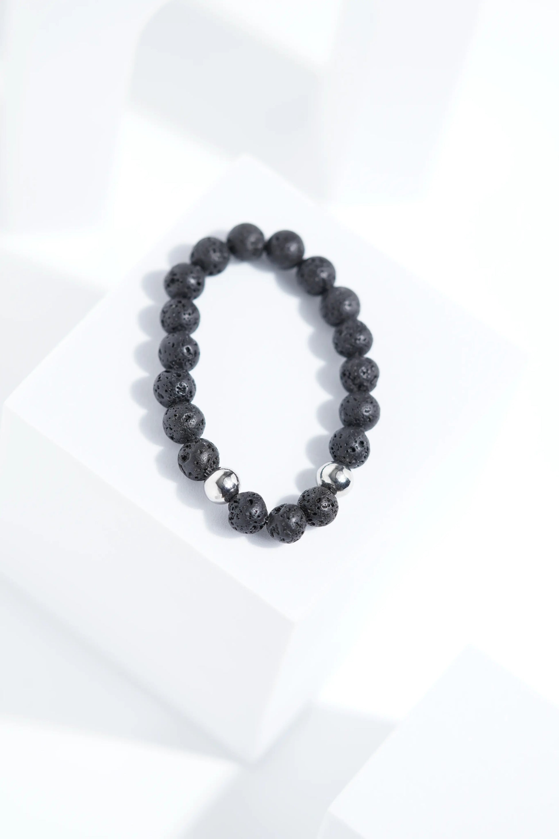 Lava Black Bead Bracelets | Unisex. worldjewel.in Bead Bracelets