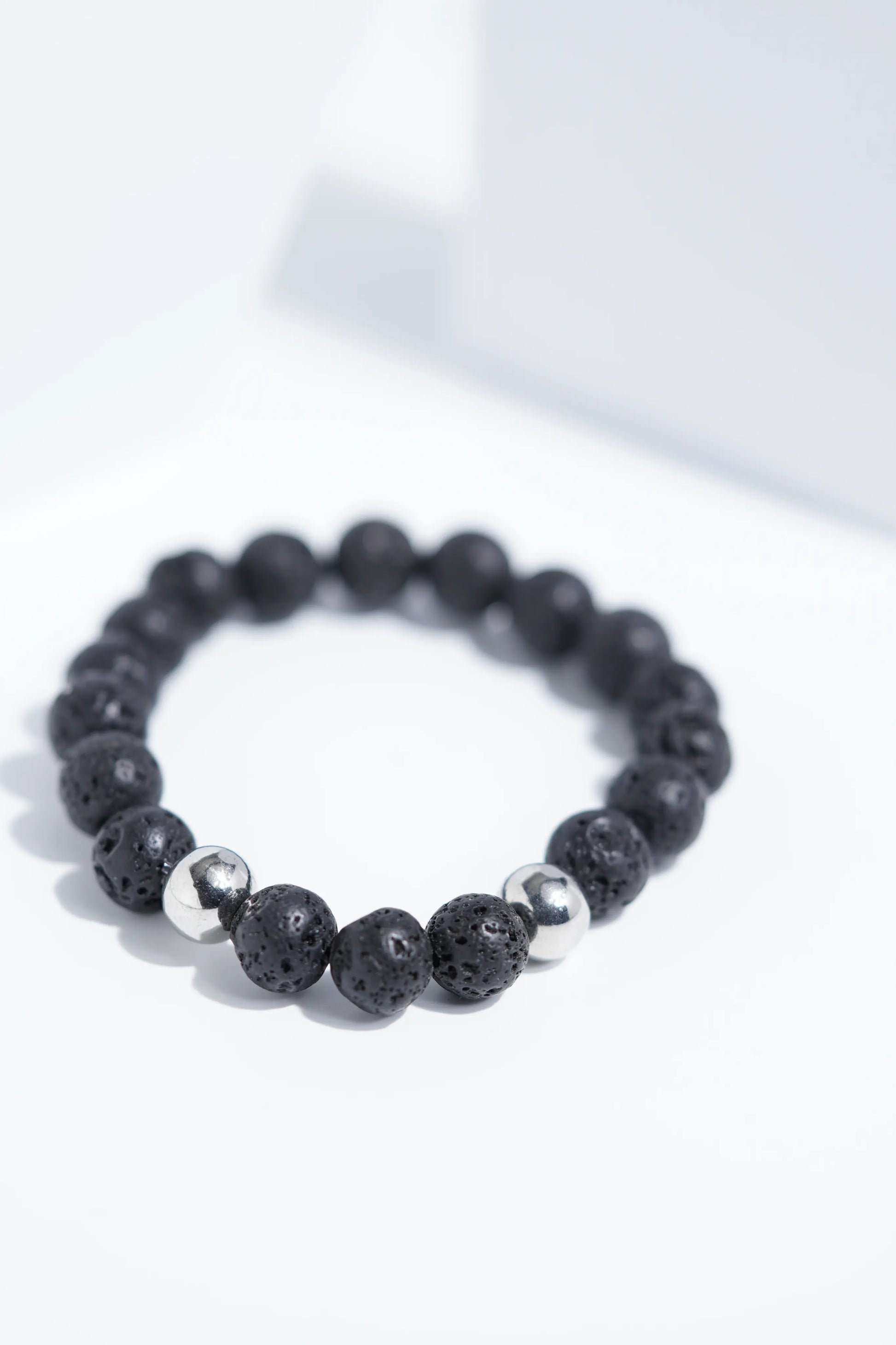 Lava Black Bead Bracelets | Unisex. worldjewel.in Bead Bracelets
