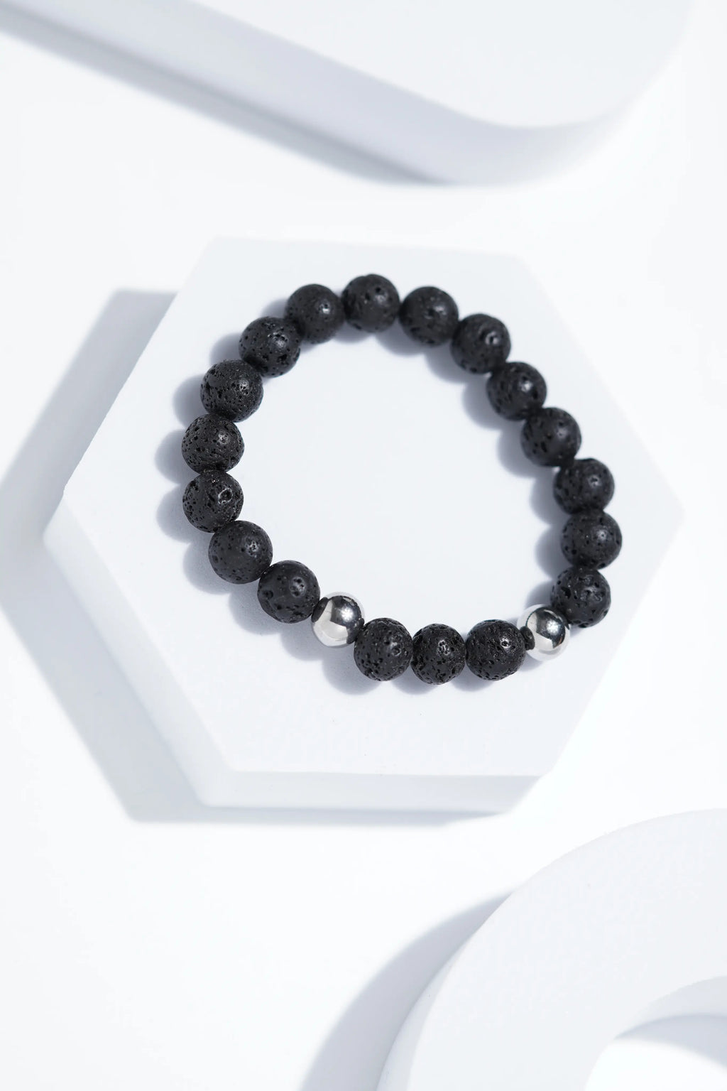 Lava Black Bead Bracelets | Unisex. worldjewel.in Bead Bracelets