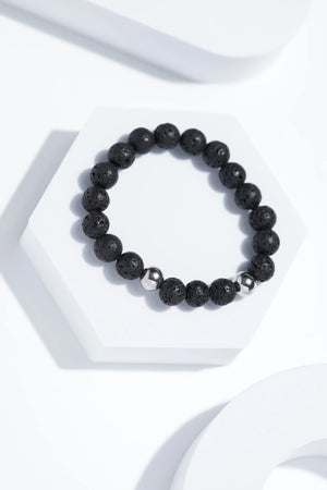 Lava Black Bead Bracelets | Unisex. worldjewel.in Bead Bracelets