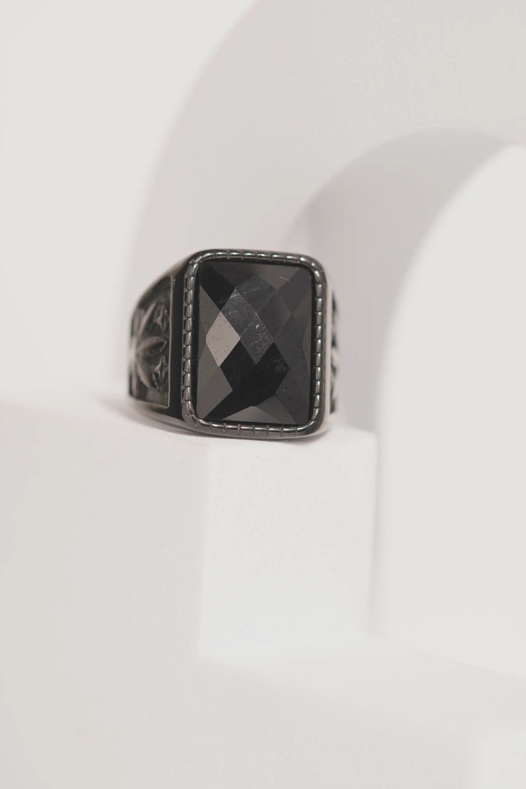 Leaf Stainless Steel Turkish Ring For Men worldjewel.in men's ring